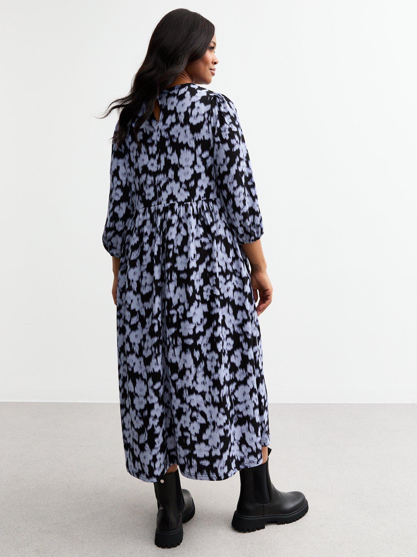 image of new-look-curves-floral-crinkled-jersey-midi-dress-blue