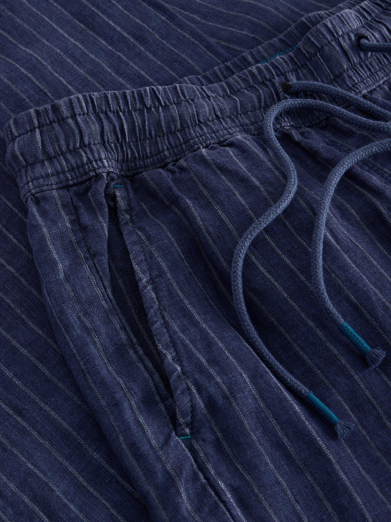  image of white-stuff-belle-linen-wide-leg-trouser-navy
