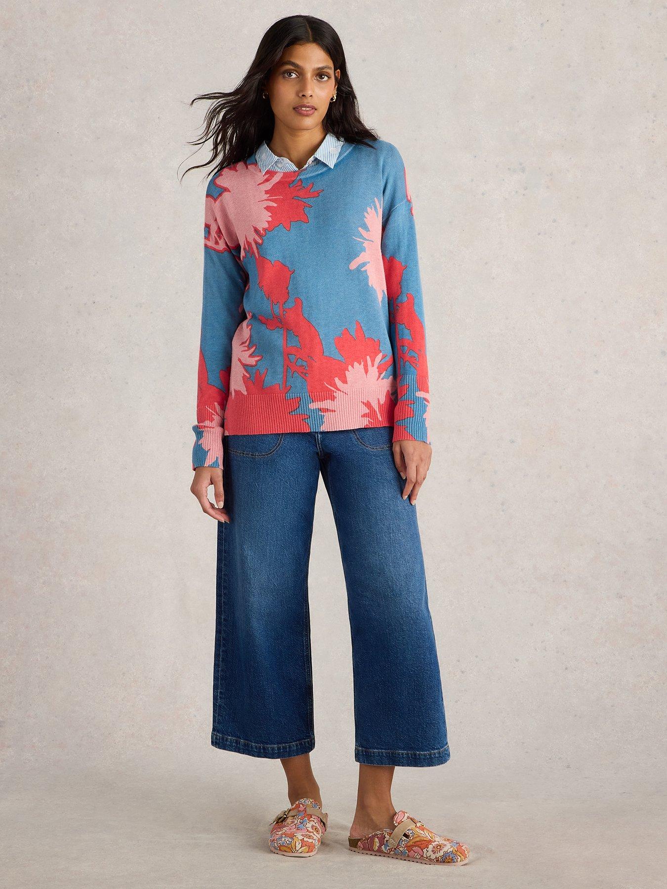  image of white-stuff-olive-floral-jumper-blue