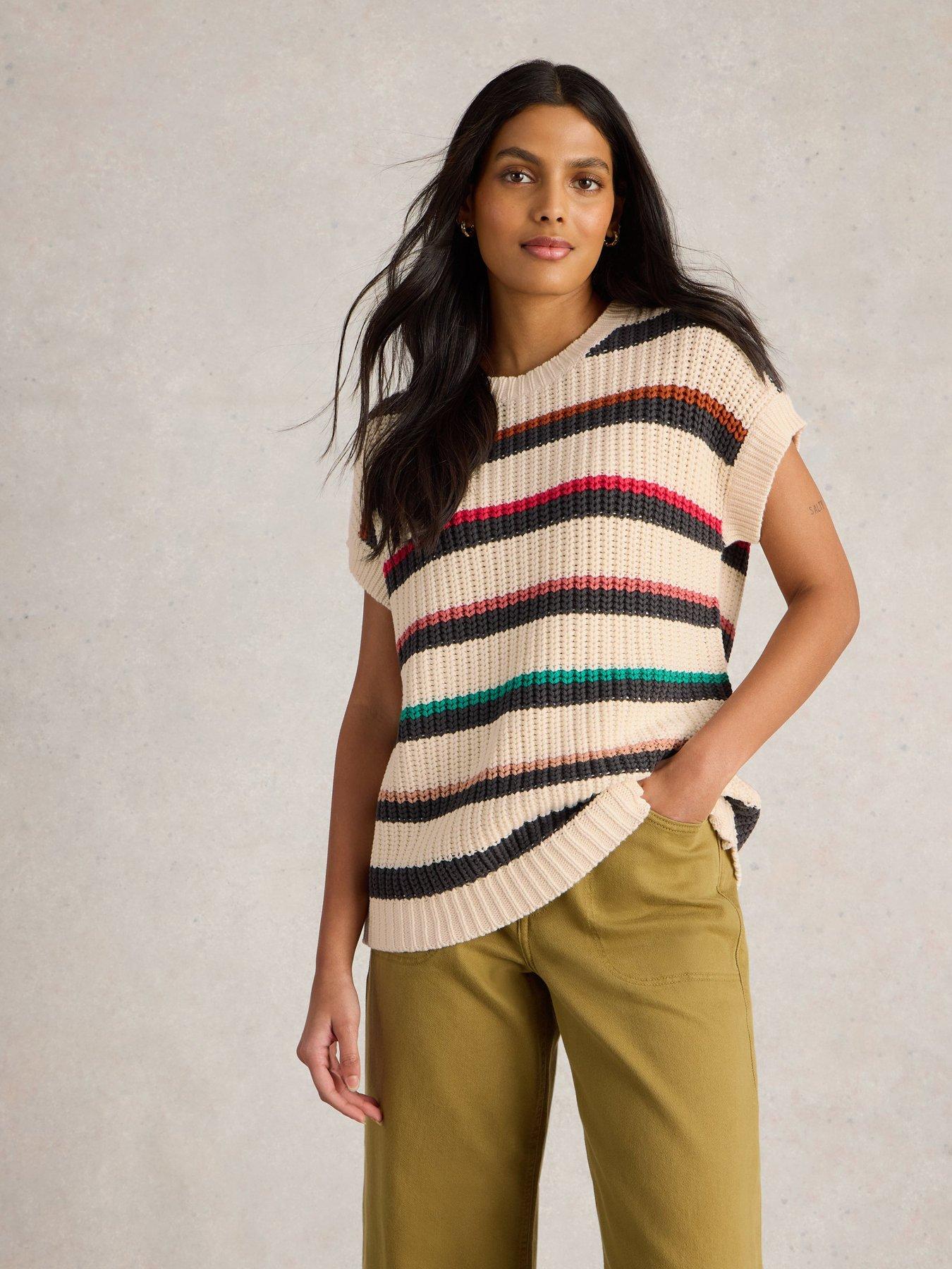  image of white-stuff-callie-stripe-tank-ivory