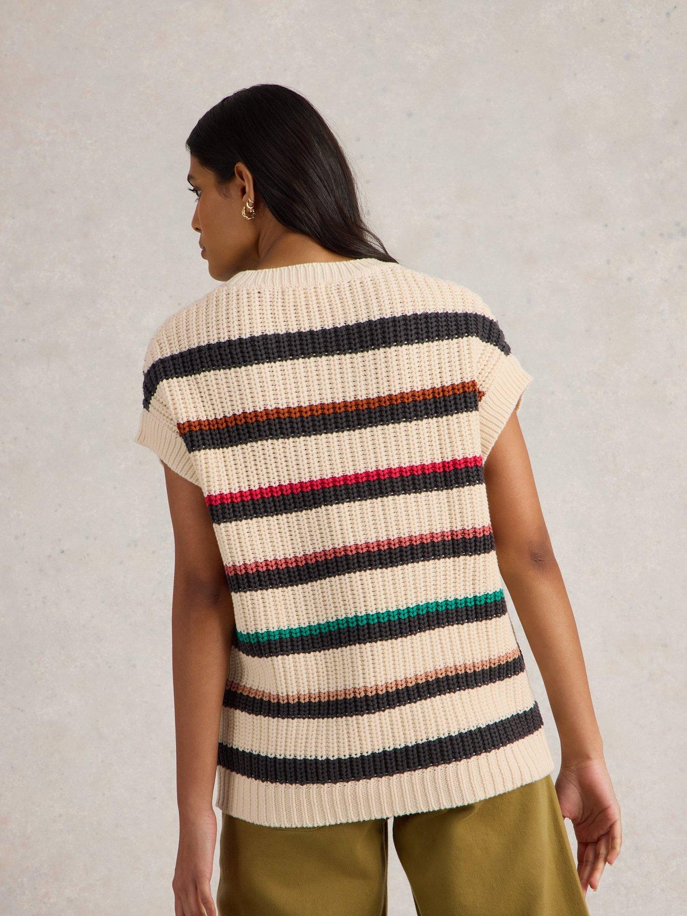  image of white-stuff-callie-stripe-tank-ivory