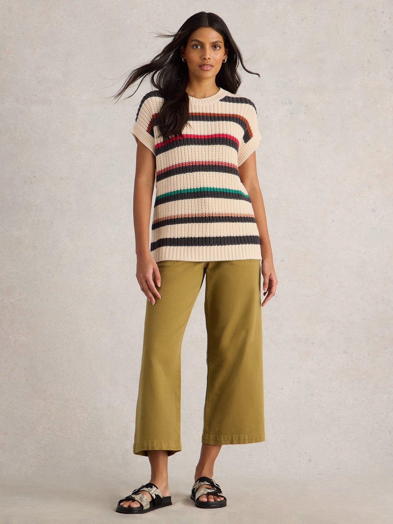  image of white-stuff-callie-stripe-tank-ivory