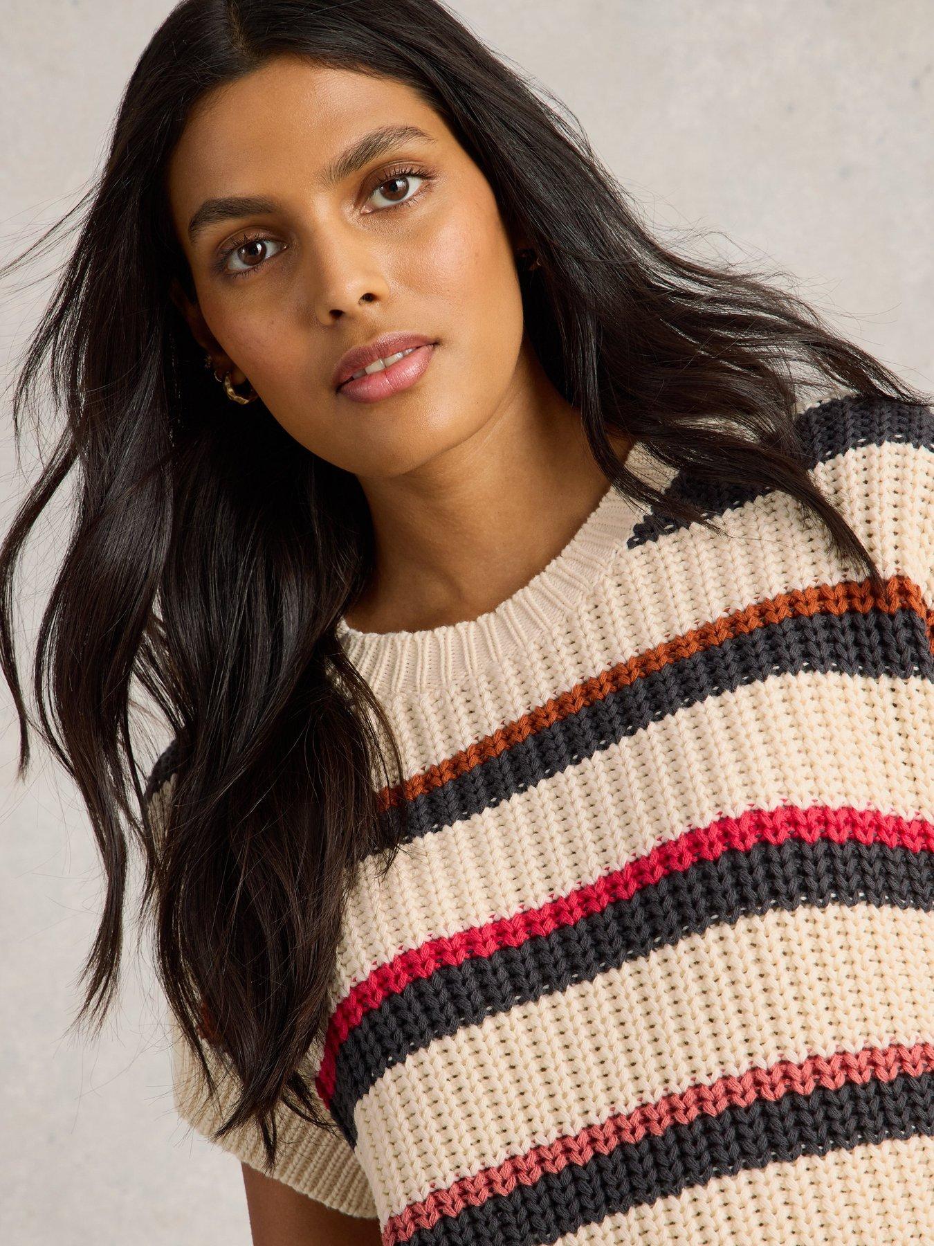  image of white-stuff-callie-stripe-tank-ivory