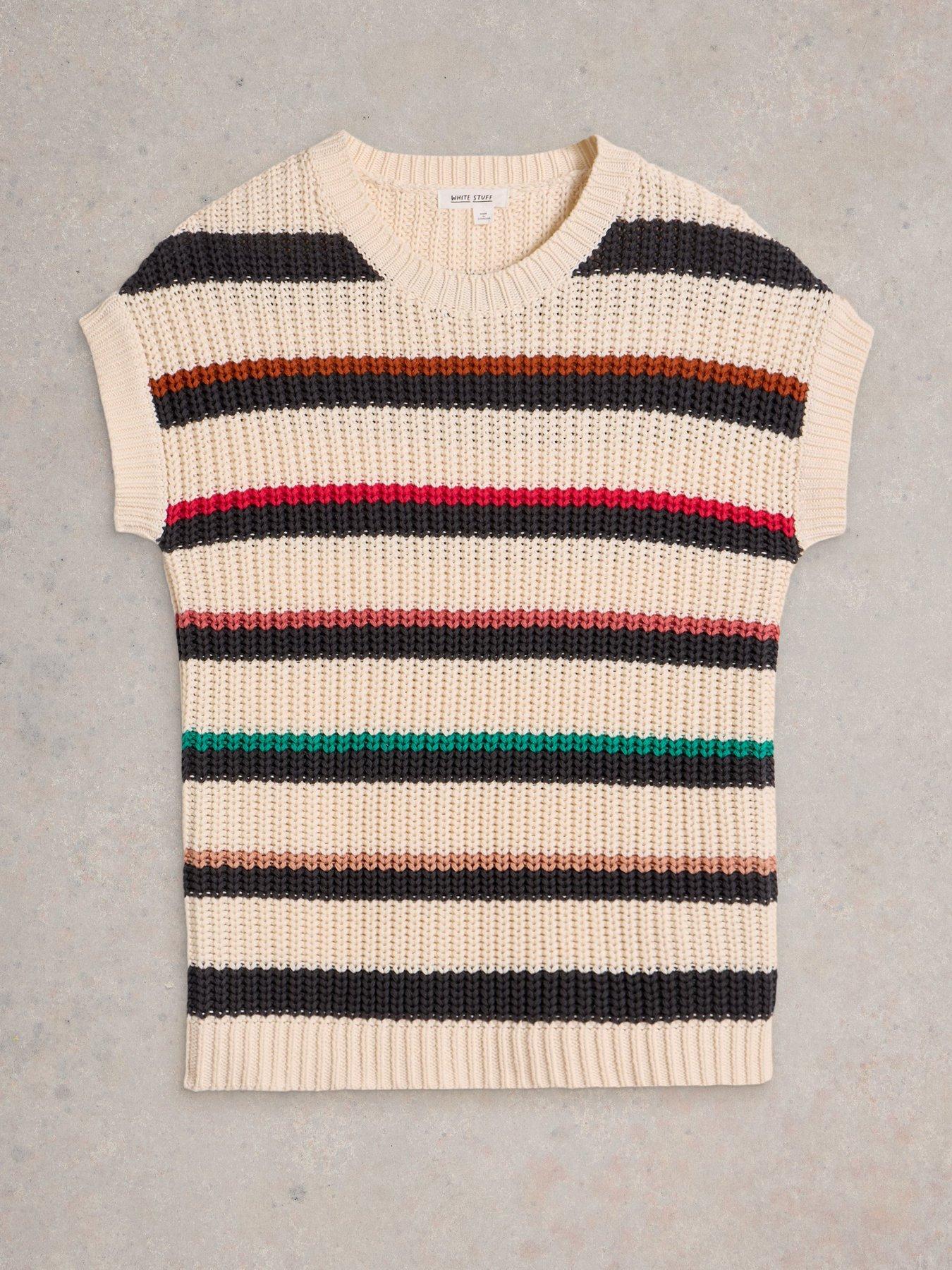 image of white-stuff-callie-stripe-tank-ivory