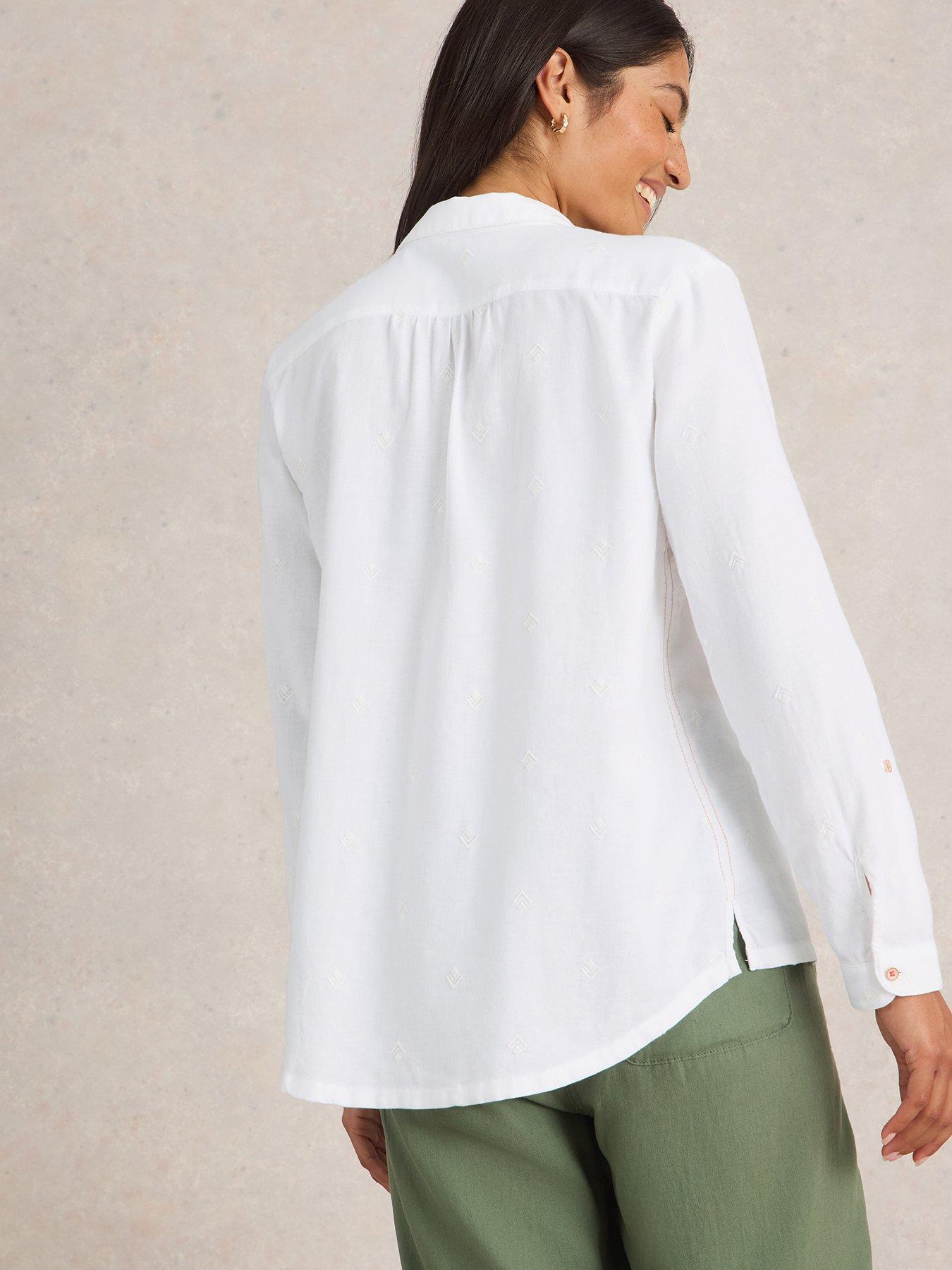  image of white-stuff-sophie-organic-cotton-shirt-ivory