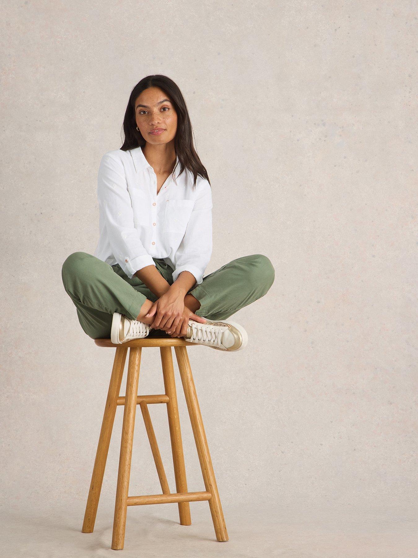  image of white-stuff-sophie-organic-cotton-shirt-ivory