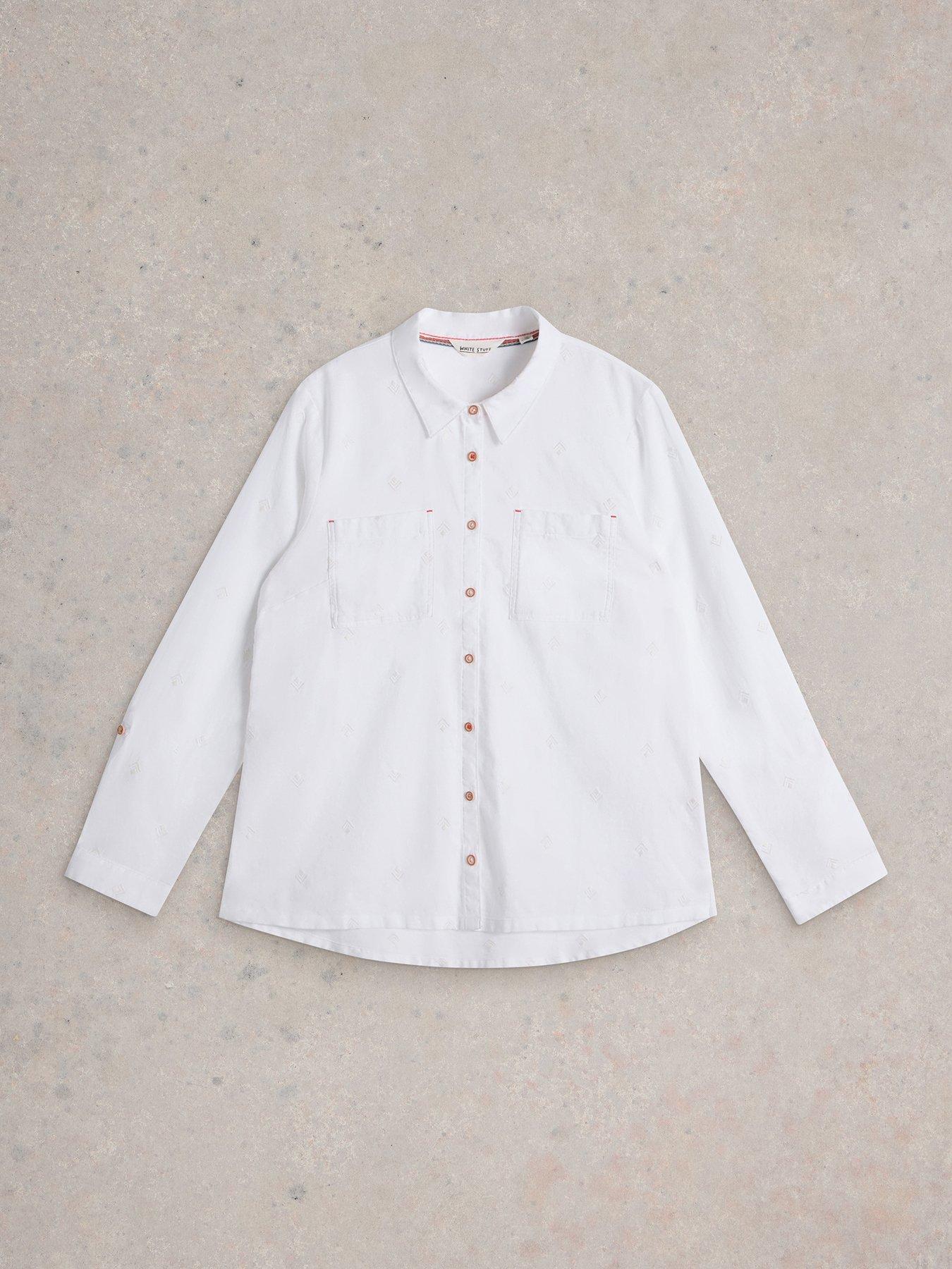 image of white-stuff-sophie-organic-cotton-shirt-ivory