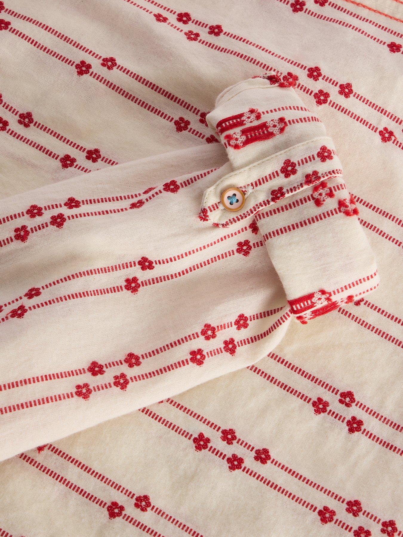  image of white-stuff-sophie-cotton-shirt-red