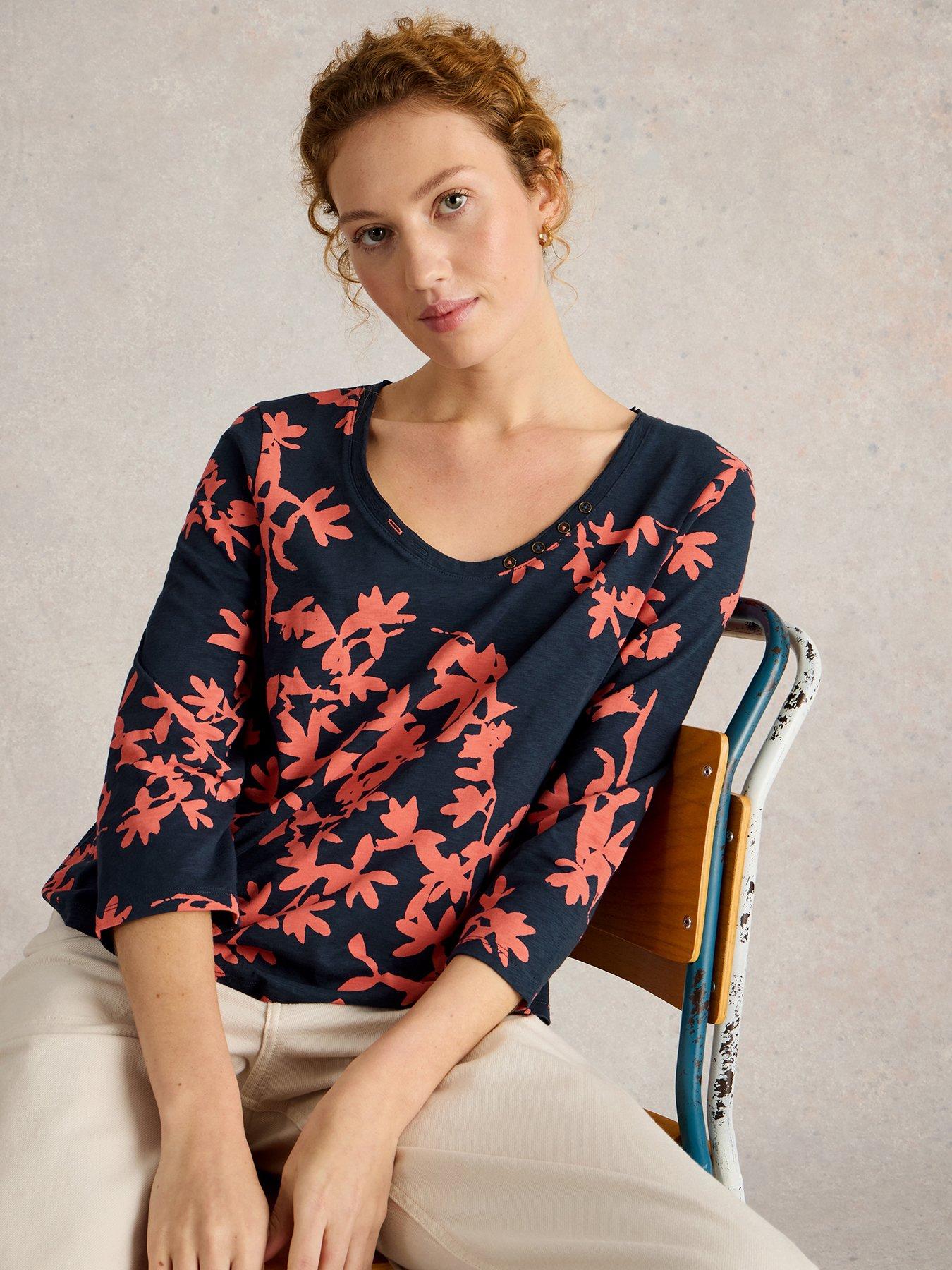 undefined Nadia 3/4 Sleeve T-Shirt - Blue