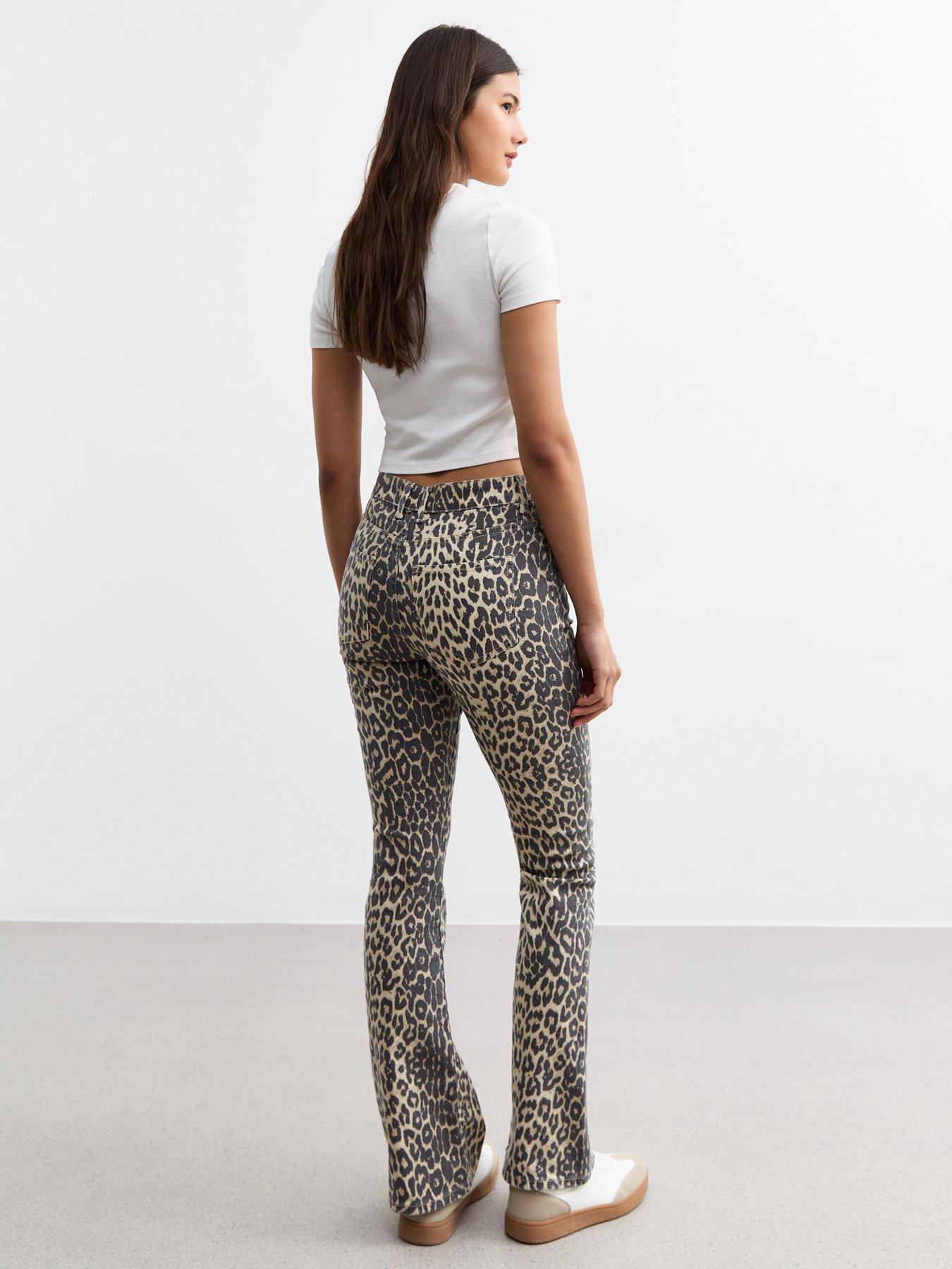 Leopard High Waist Bootcut Pants