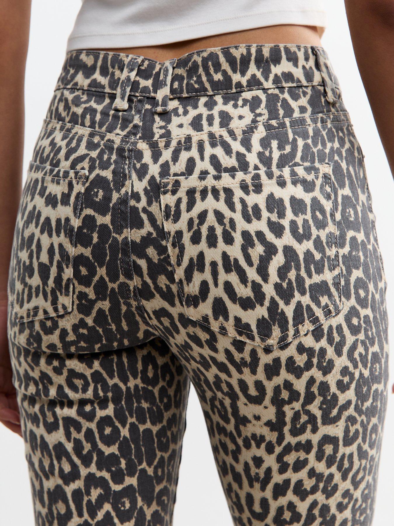 Leopard Print Bootcut Trousers