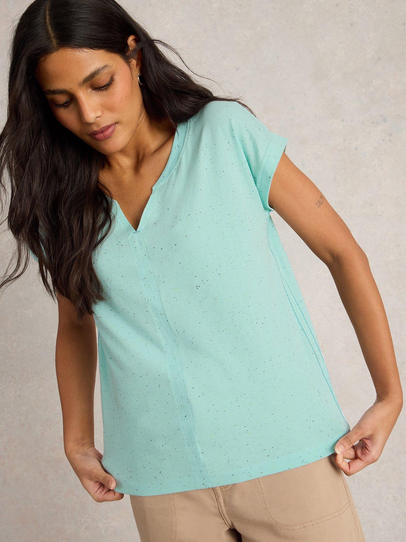  image of white-stuff-nelly-nep-notch-neck-tee-blue