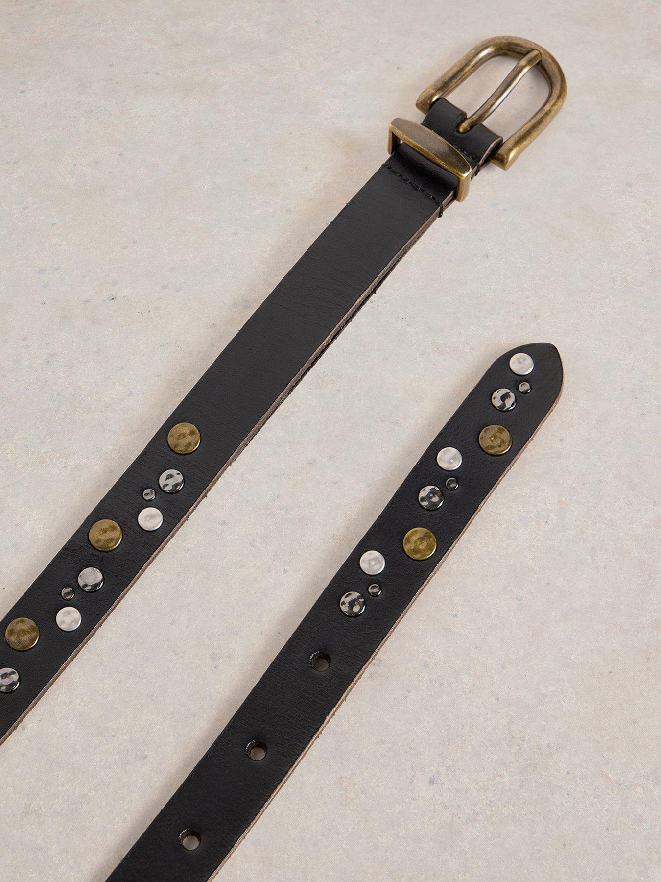 Image 3 of 3 of White Stuff Studded Western Belt - Black