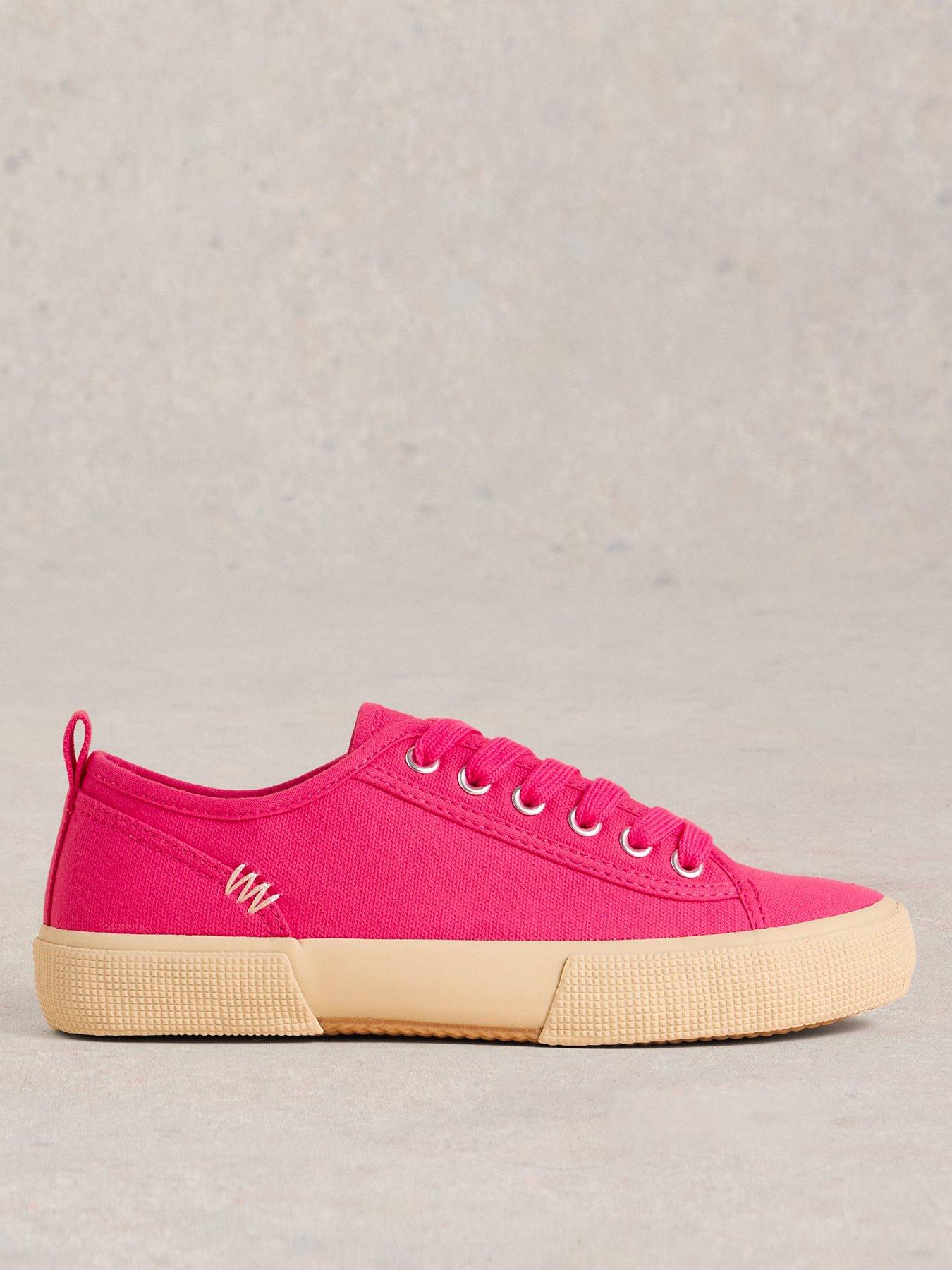  image of white-stuff-pippa-canvas-lace-up-trainer-pink