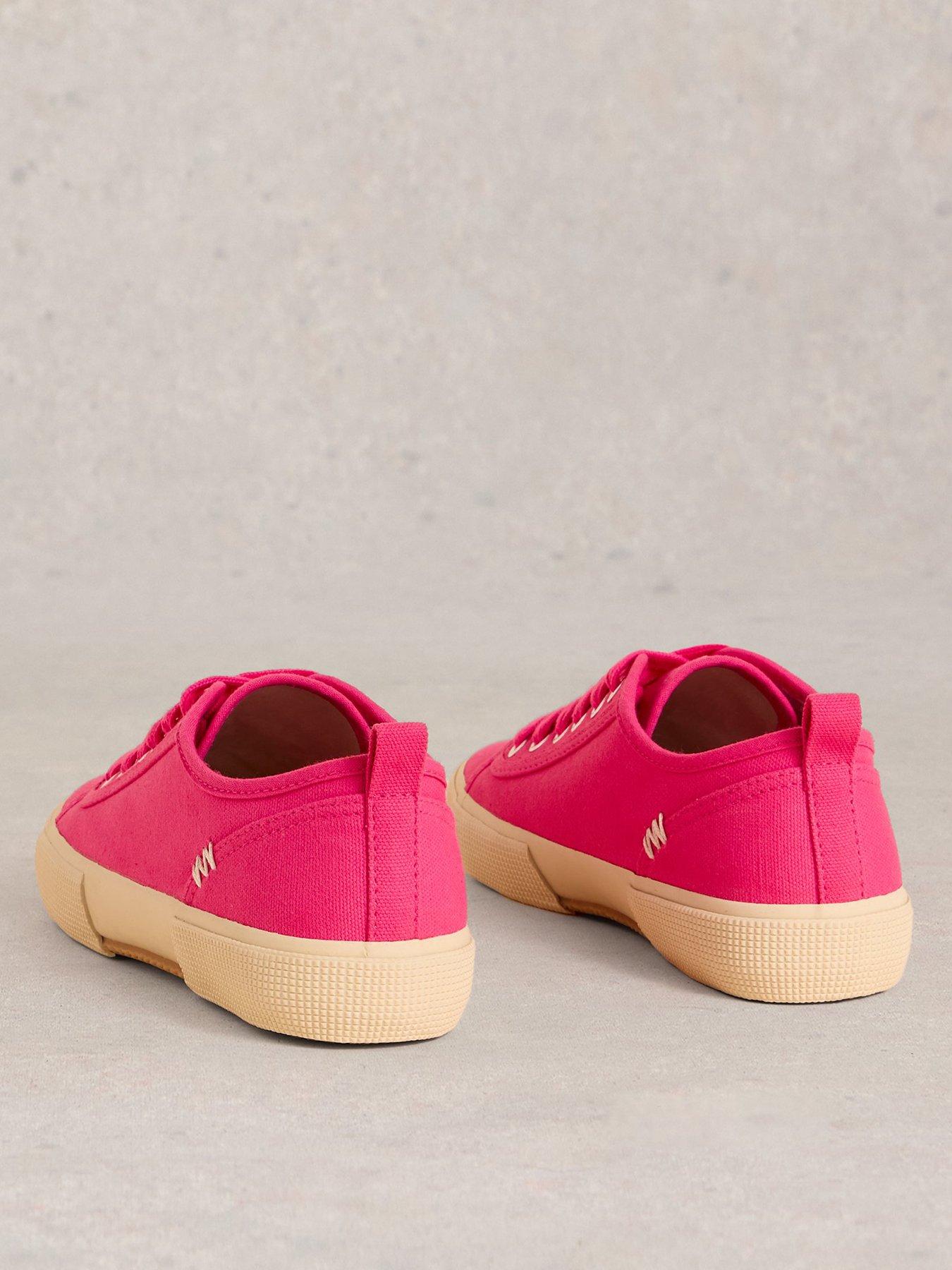  image of white-stuff-pippa-canvas-lace-up-trainer-pink
