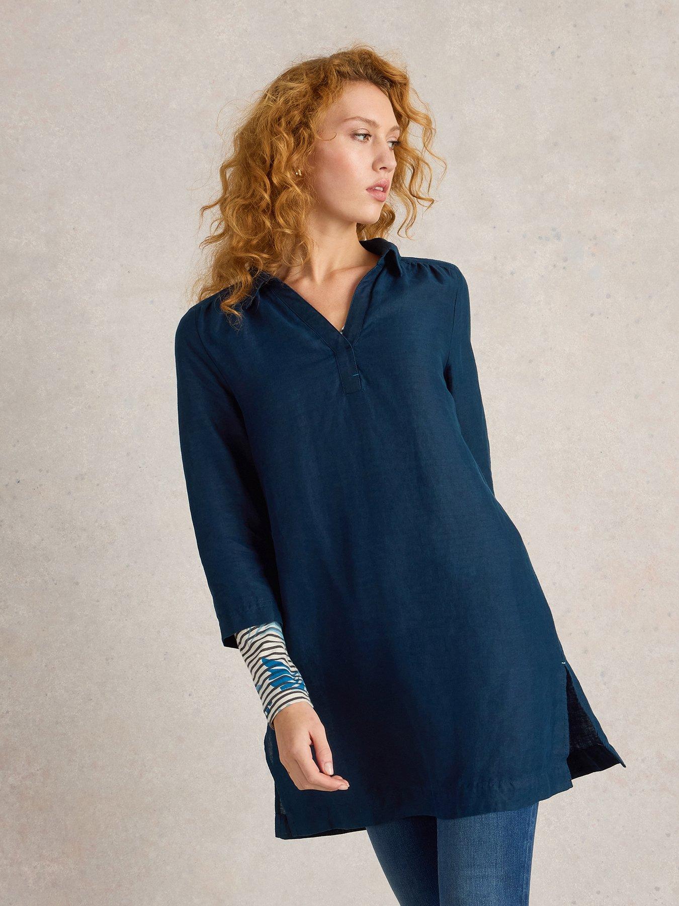  image of white-stuff-blake-linen-tunic-navy