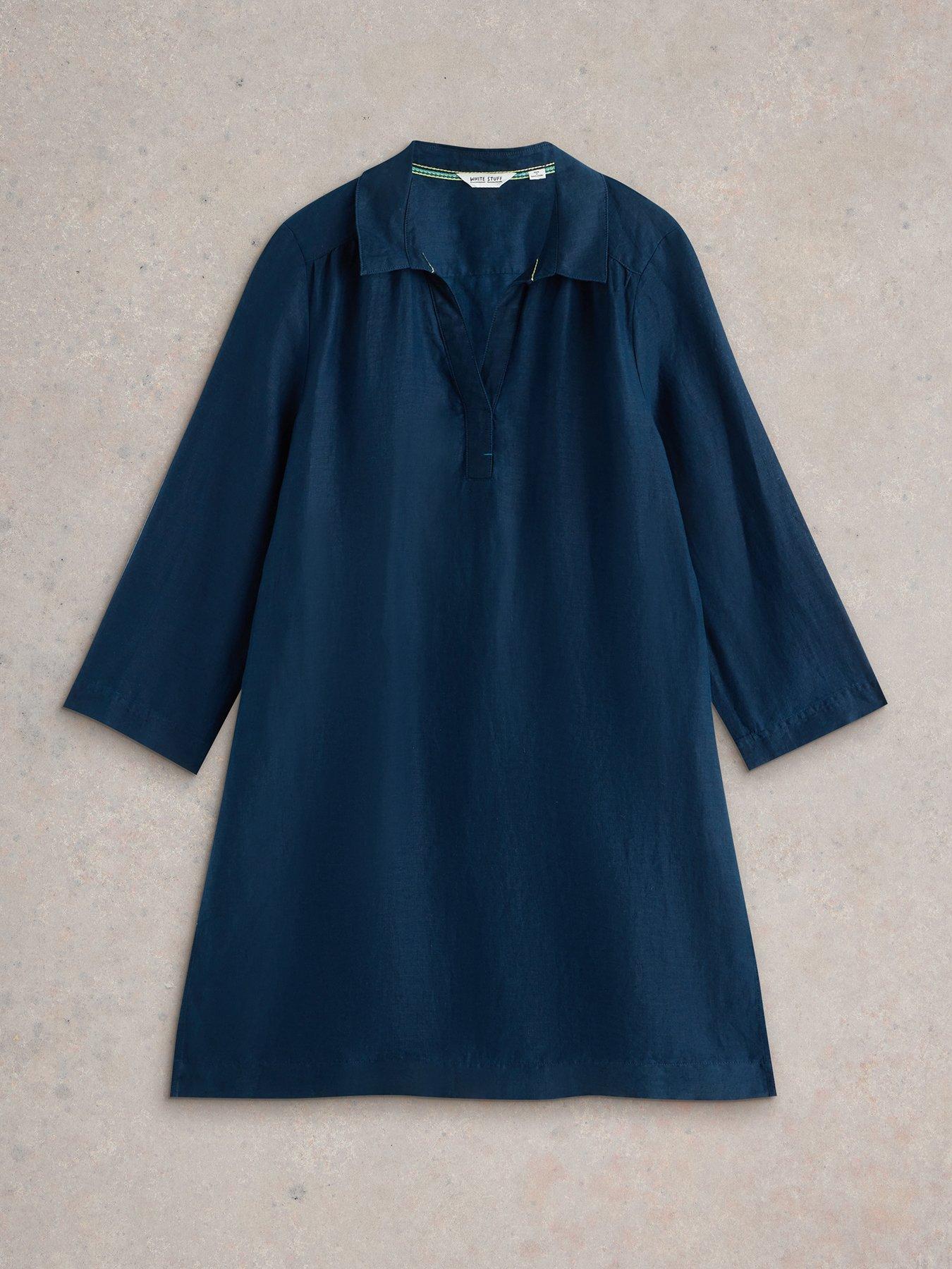  image of white-stuff-blake-linen-tunic-navy