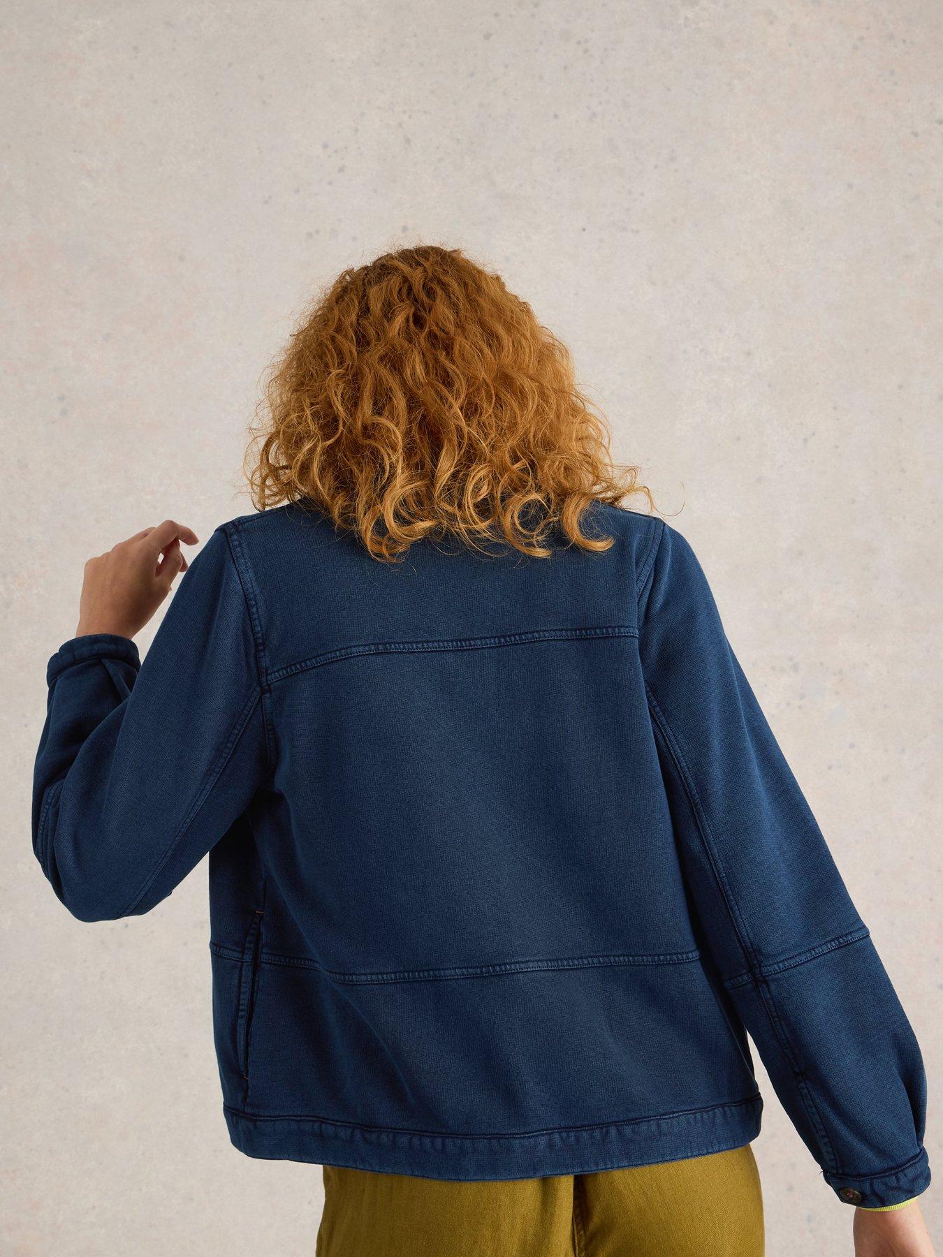 White Stuff Camille Jersey Jacket Blue Littlewoods