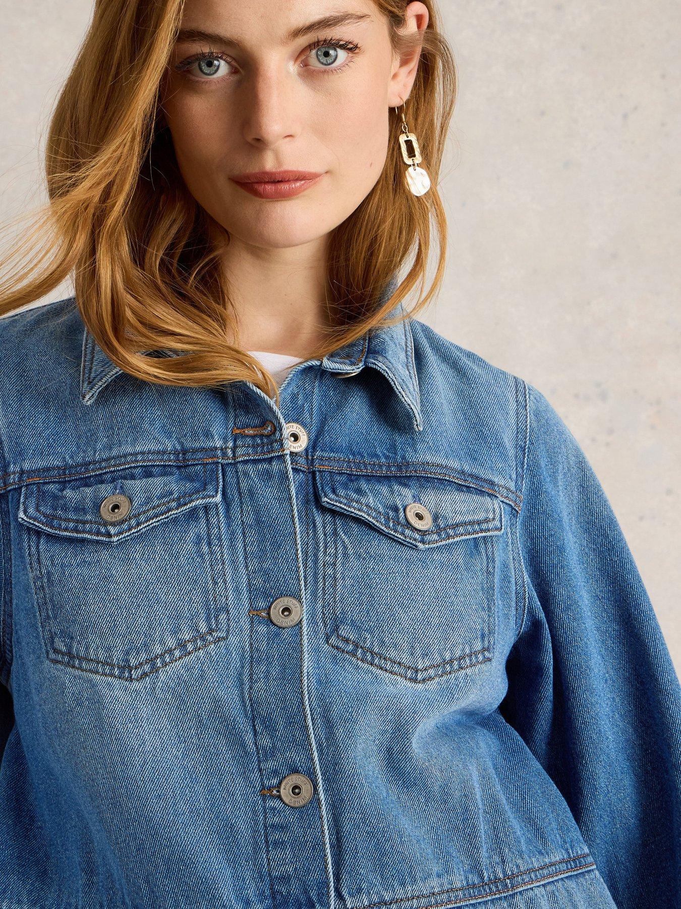Image 4 of 6 of White Stuff Camille Denim Jacket - Blue