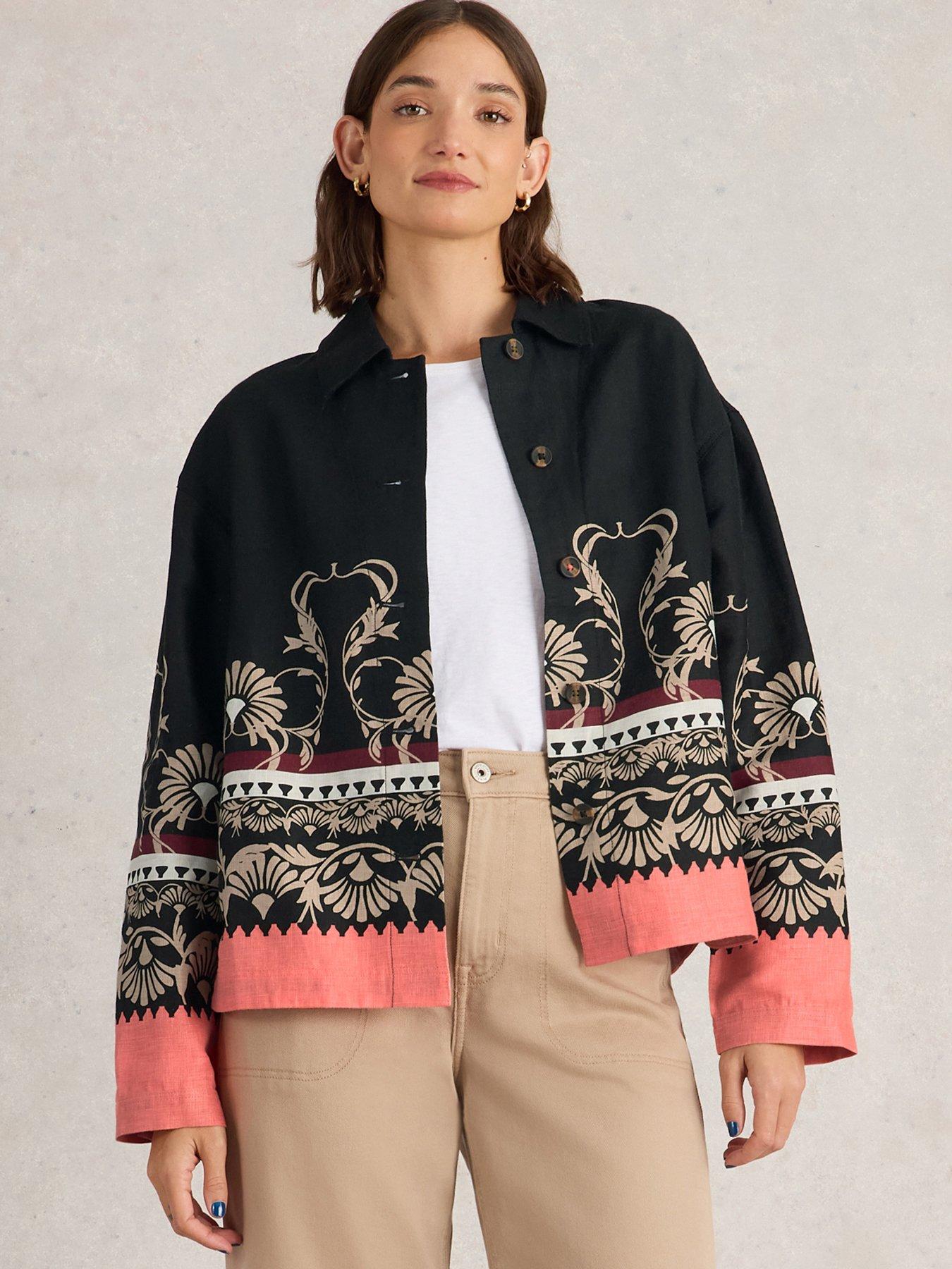 undefined Carrie Linen Jacket - Black