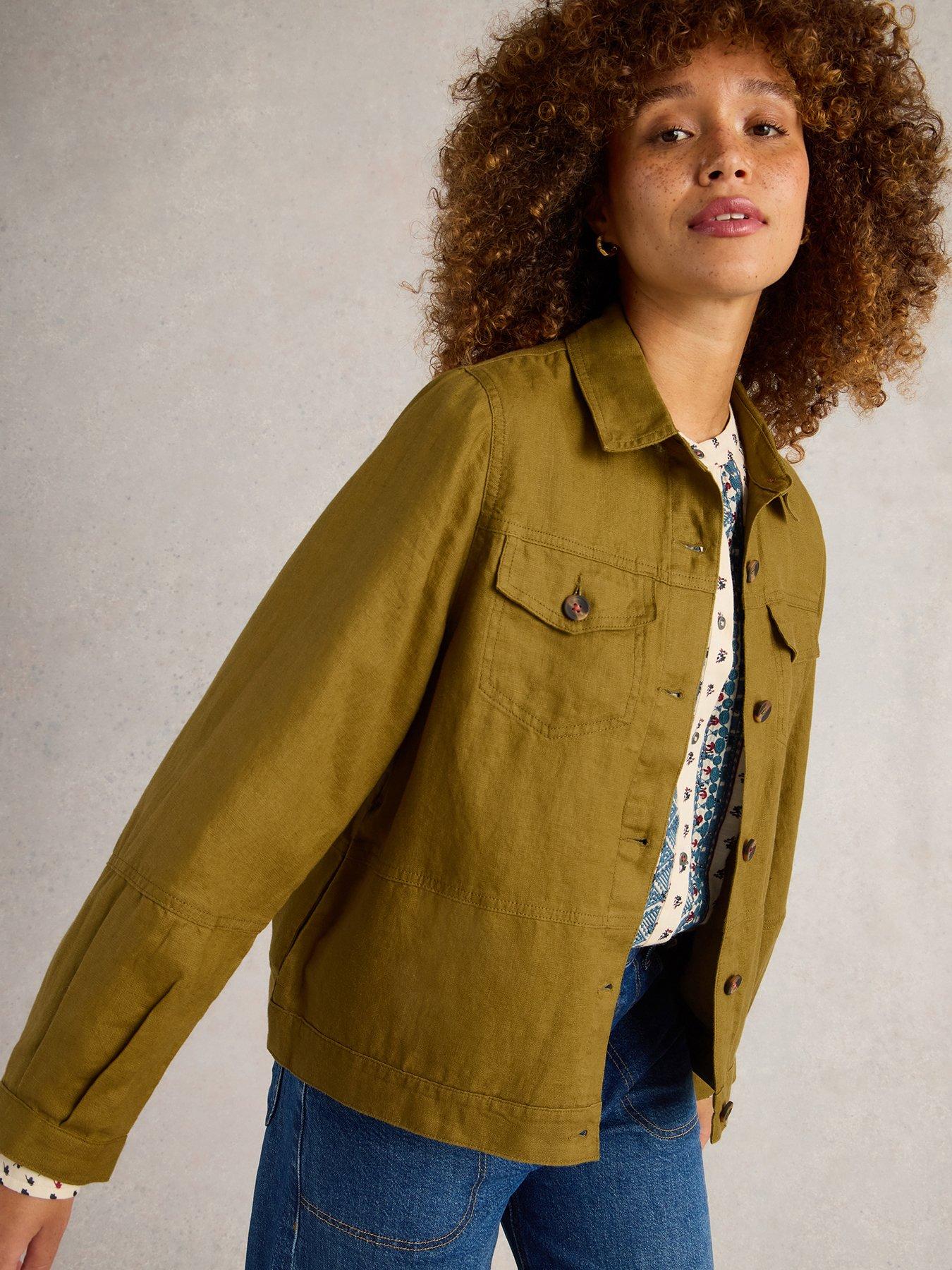 undefined Camille Linen Jacket - Green