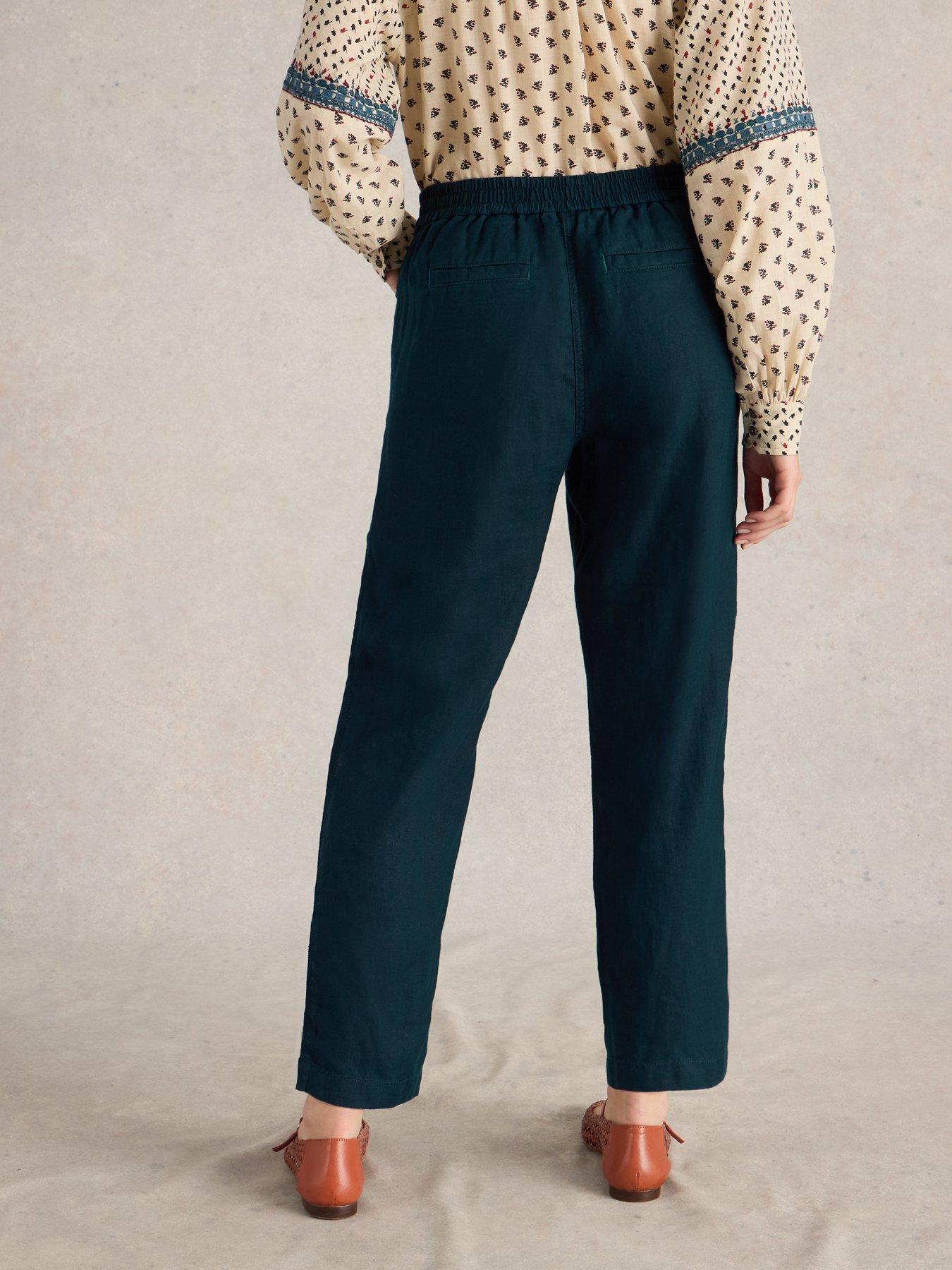  image of white-stuff-rowena-linen-trousers-navy