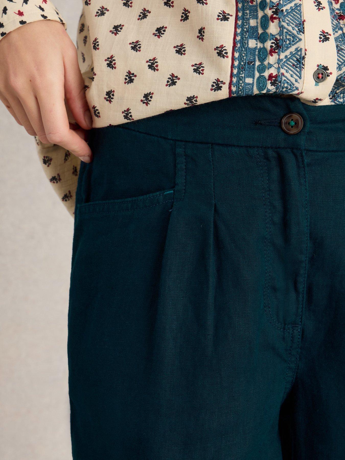  image of white-stuff-rowena-linen-trousers-navy
