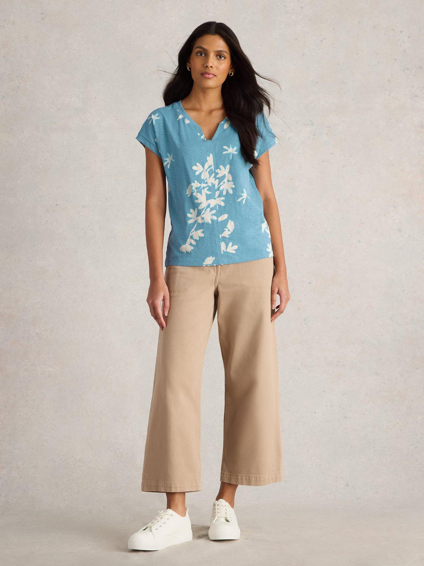 image of white-stuff-nelly-notch-neck-tee-blue