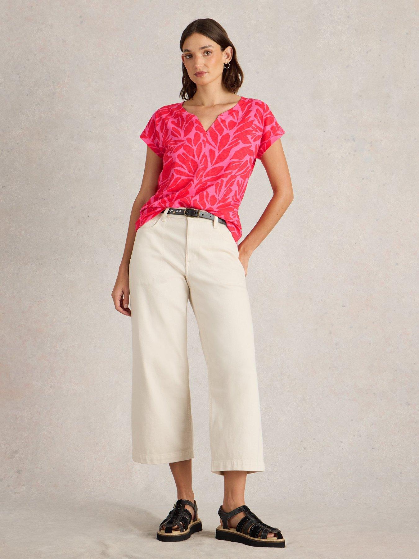  image of white-stuff-nelly-notch-neck-tee-pink