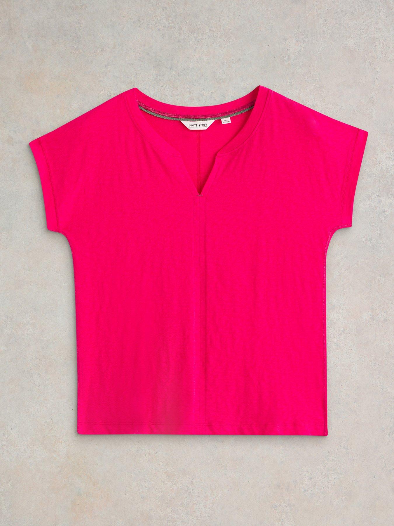  image of white-stuff-nelly-notch-neck-tee-pink