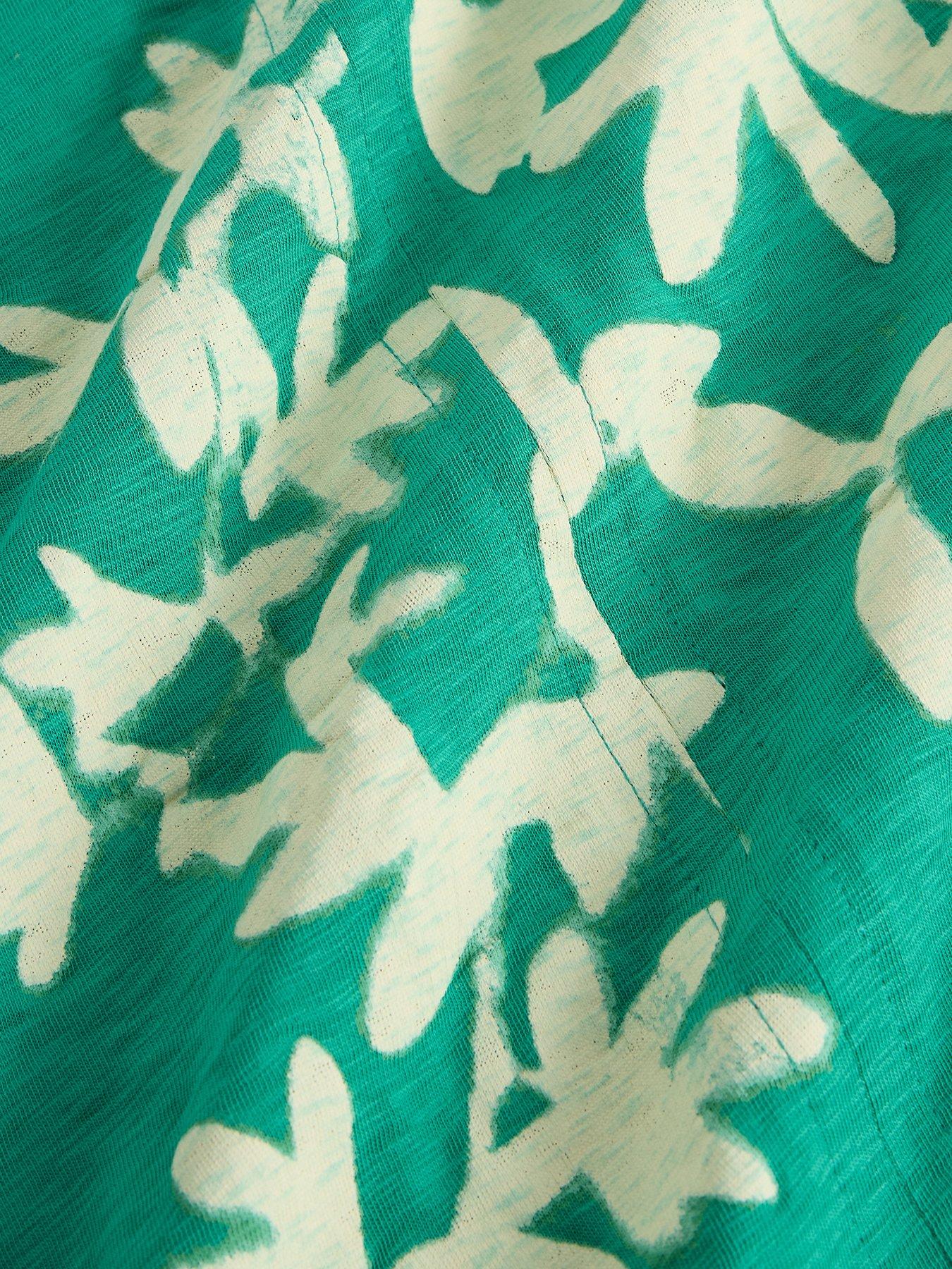 Image 6 of 6 of White Stuff Nelly Notch Neck Tee - Green