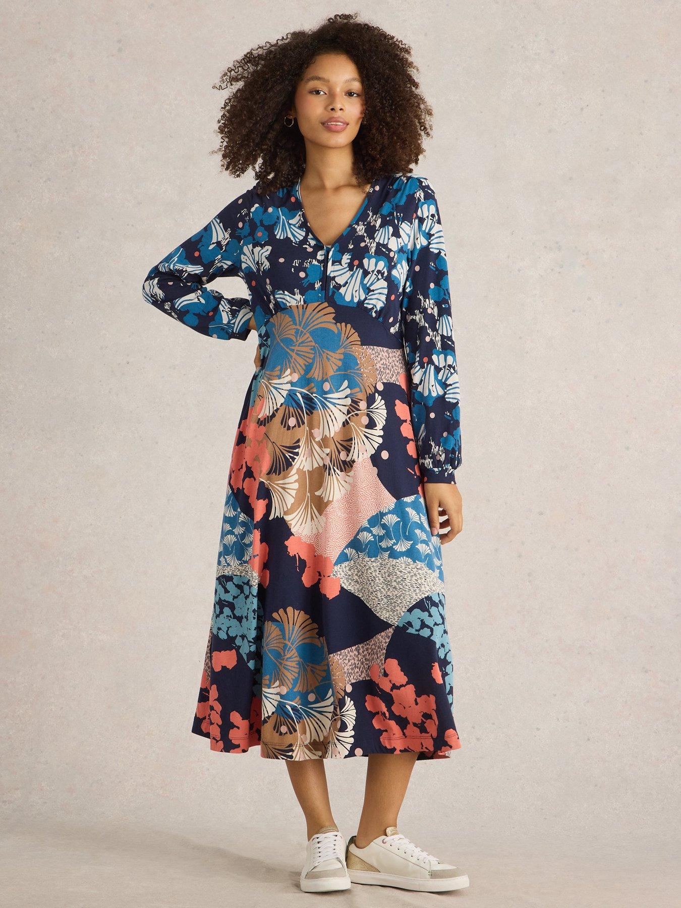 undefined Megan Jersey Dress - Navy