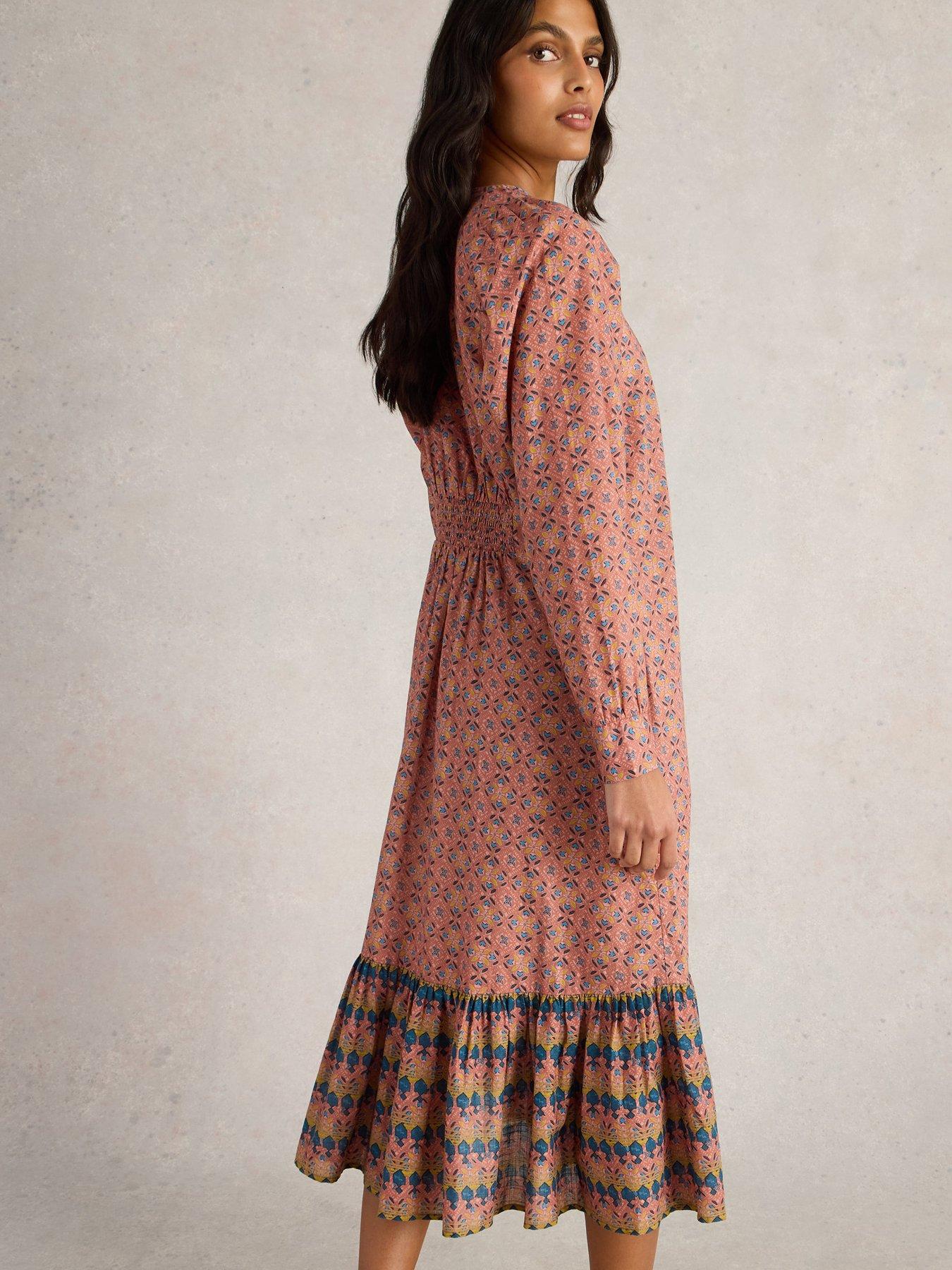 Image 2 of 6 of White Stuff Abigail Embroidered Dress - Pink