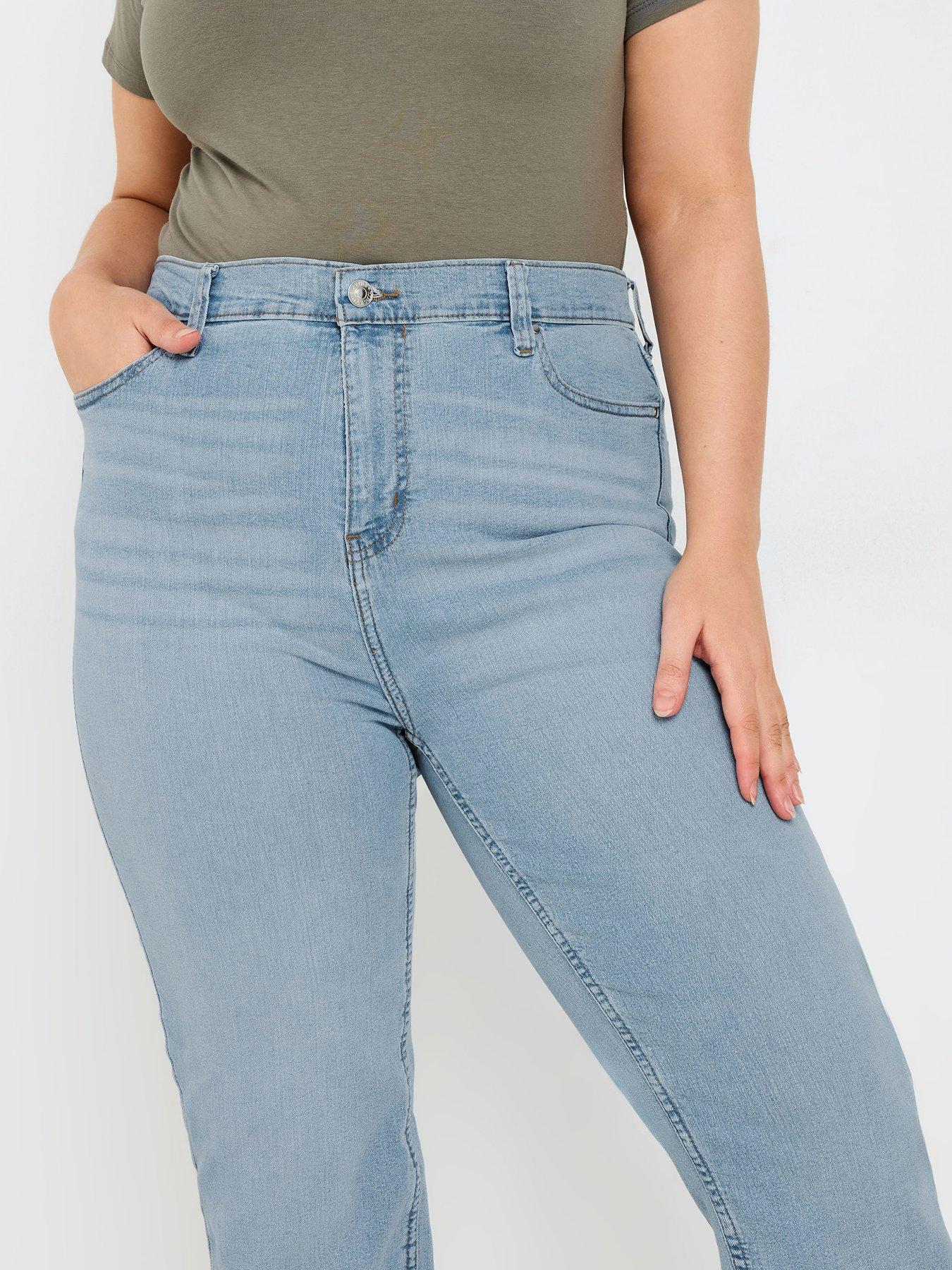  image of yours-curve-ruby-straight-leg-bleach-28-jeansnbsp--blue