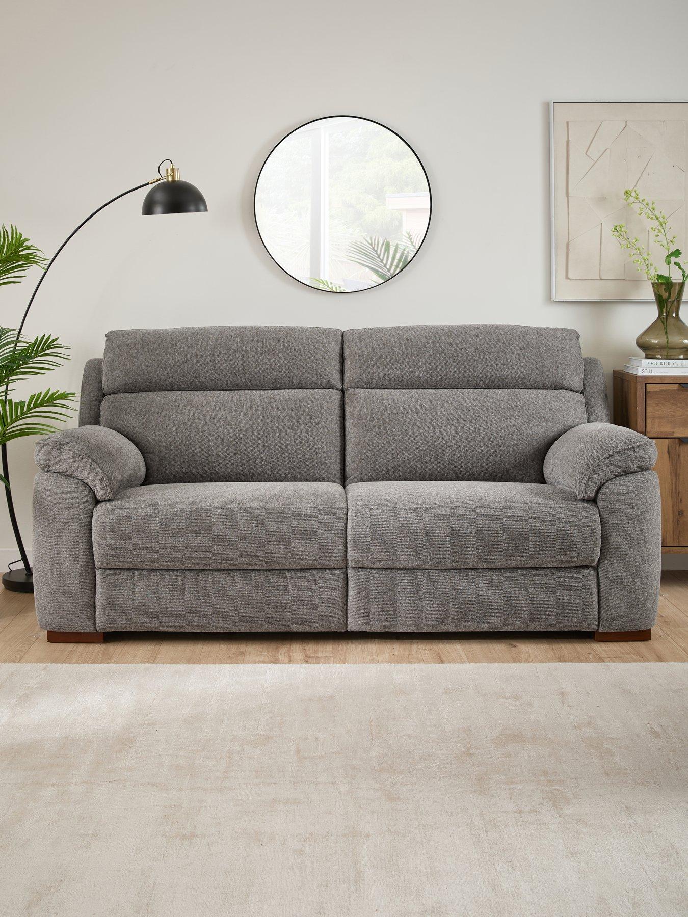  image of the-very-collection-sander-3-seater-fabric-sofa