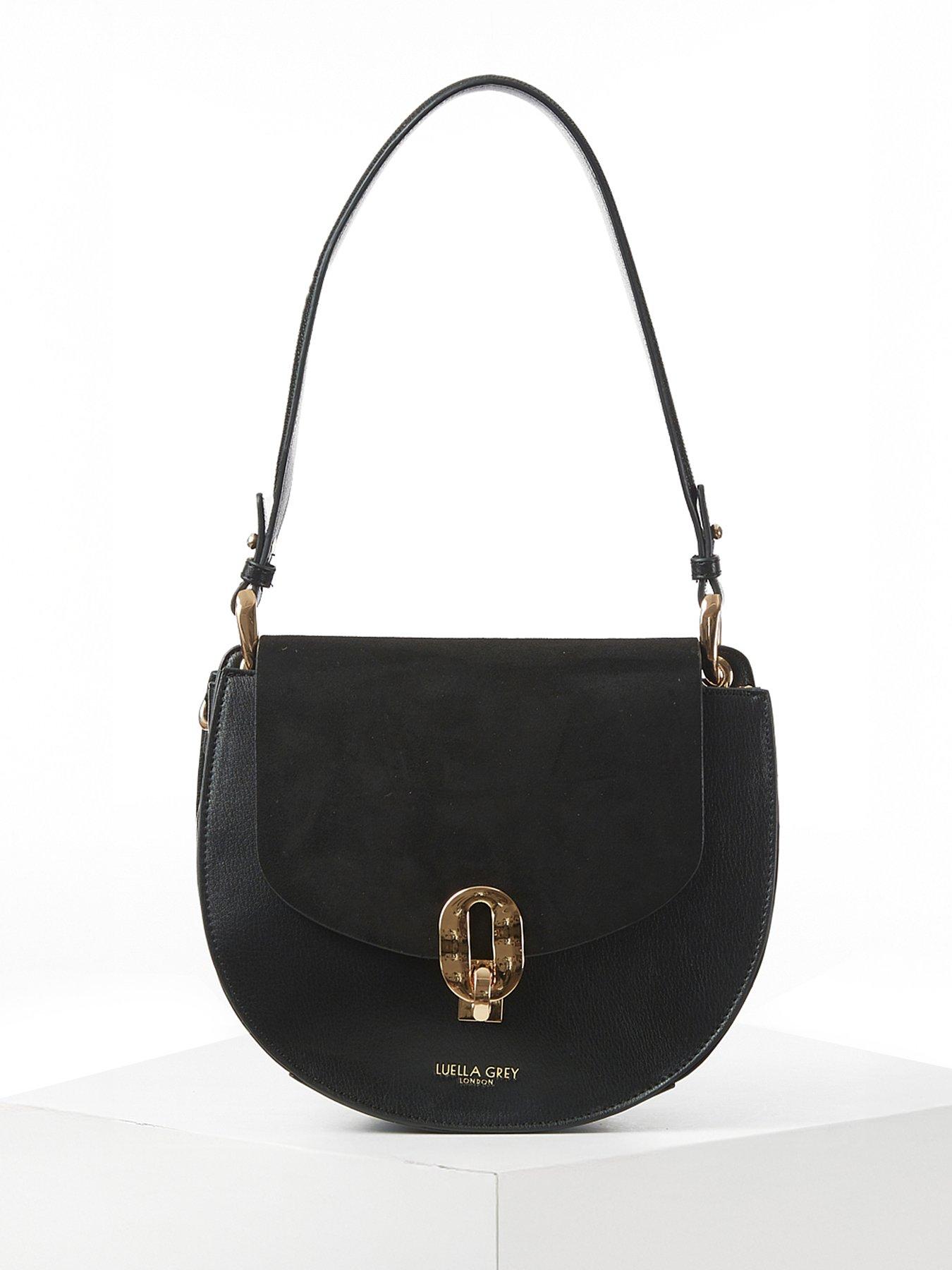 undefined Mildred Black Saddle Crossbody - Black
