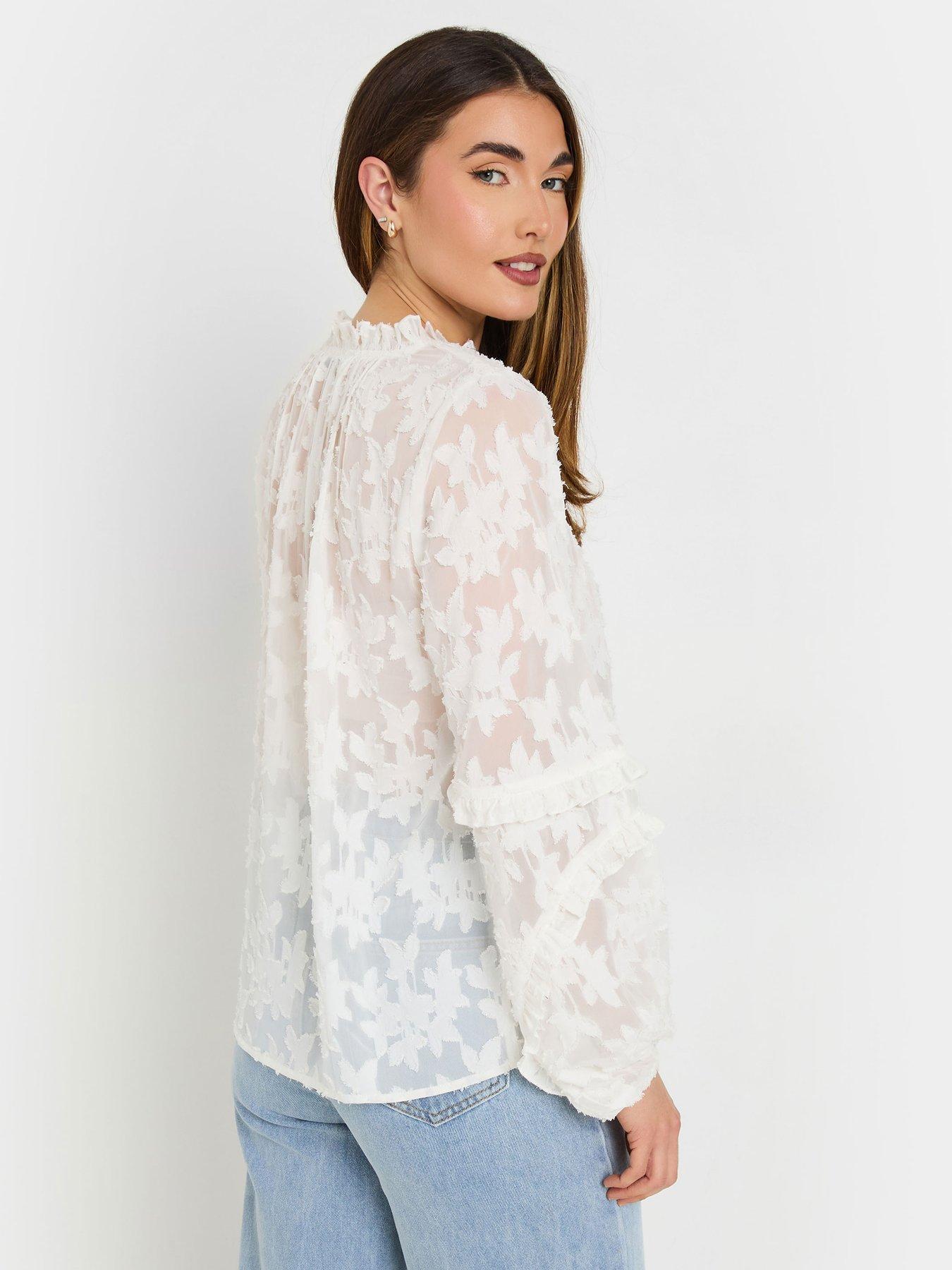  image of long-tall-sally-tall-floral-jacquard-blouse