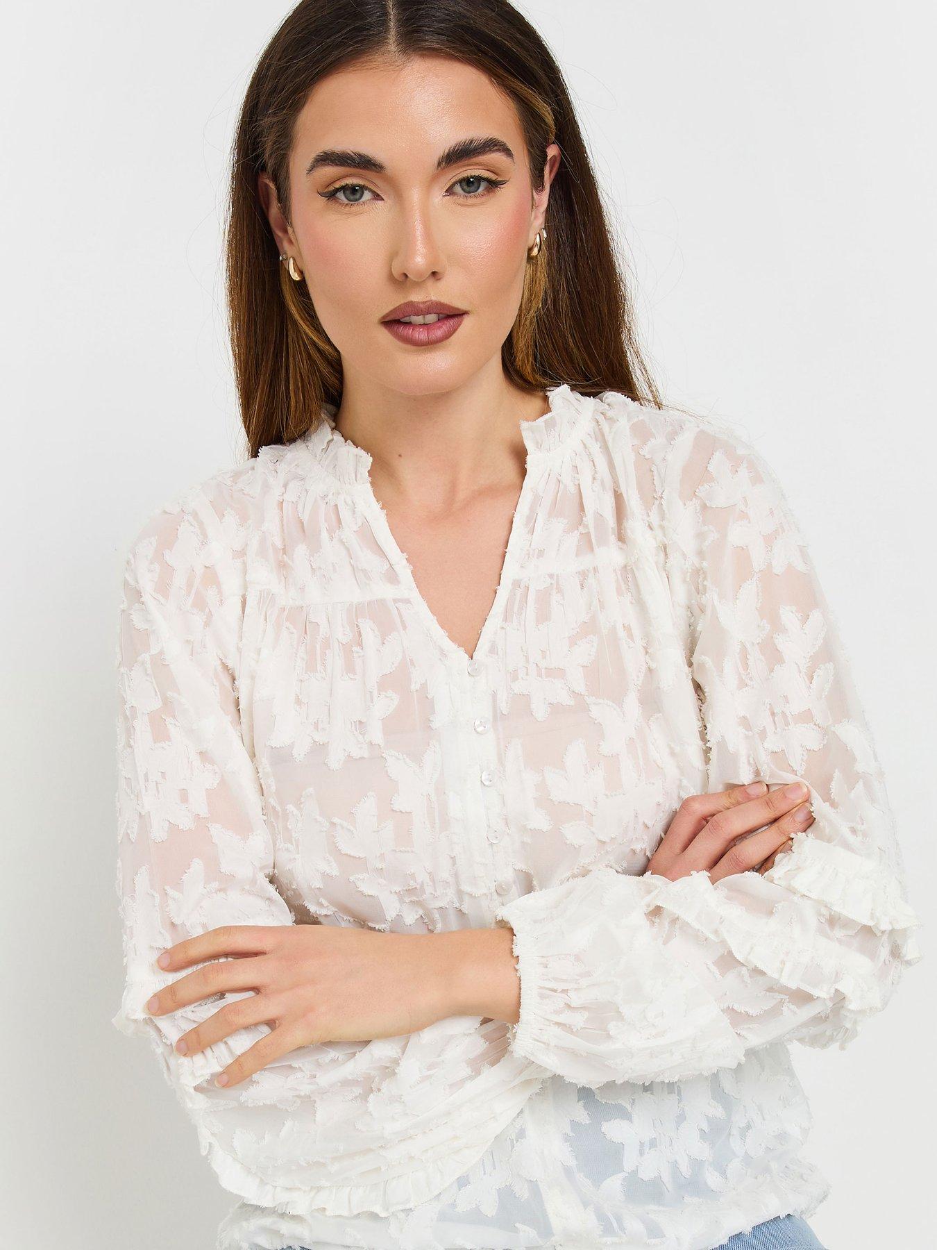  image of long-tall-sally-tall-floral-jacquard-blouse