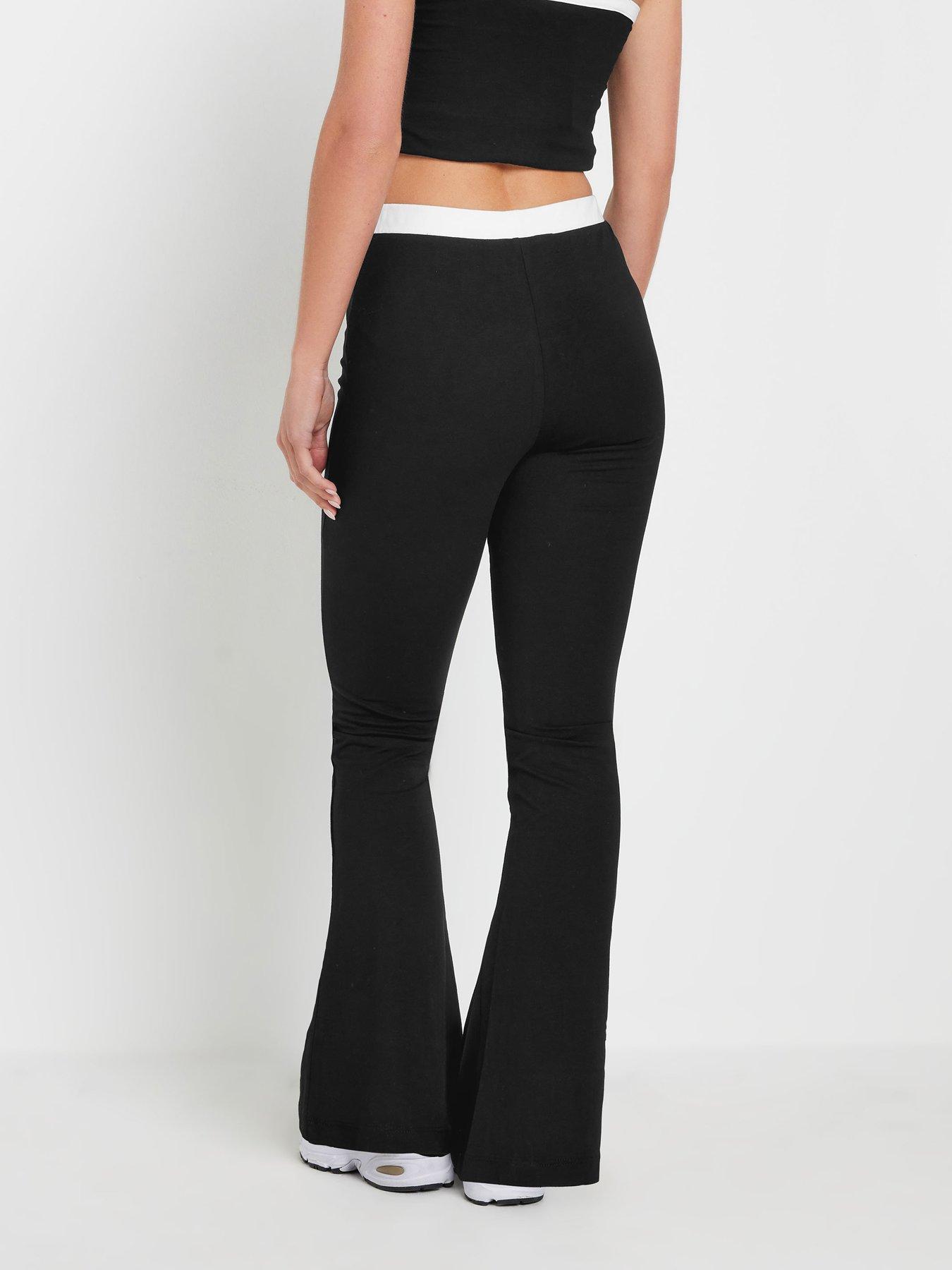 Image 2 of 4 of PixieGirl Petite Contrast Band Flare Legging - Black