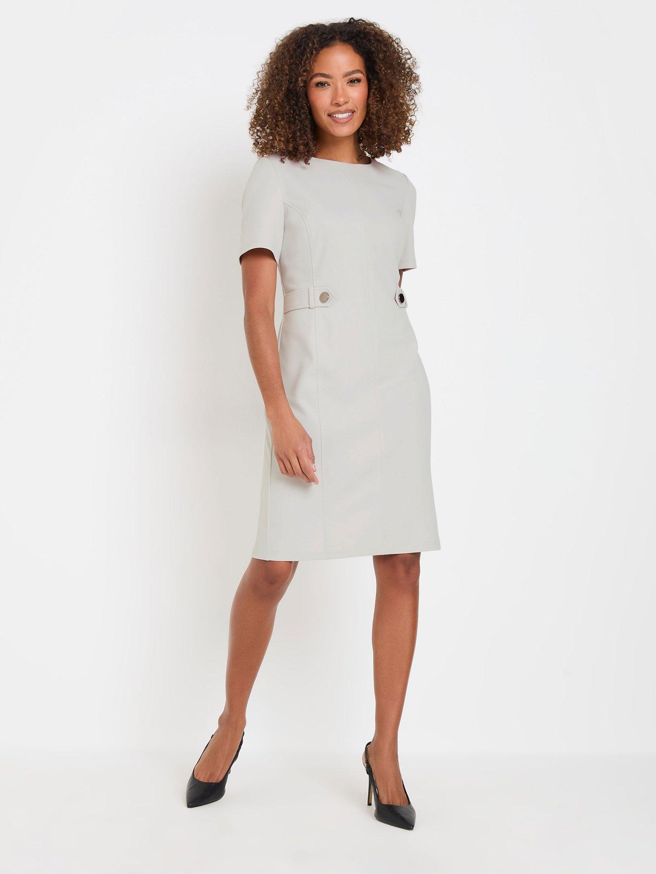  image of mco-tailored-midi-dress-silver