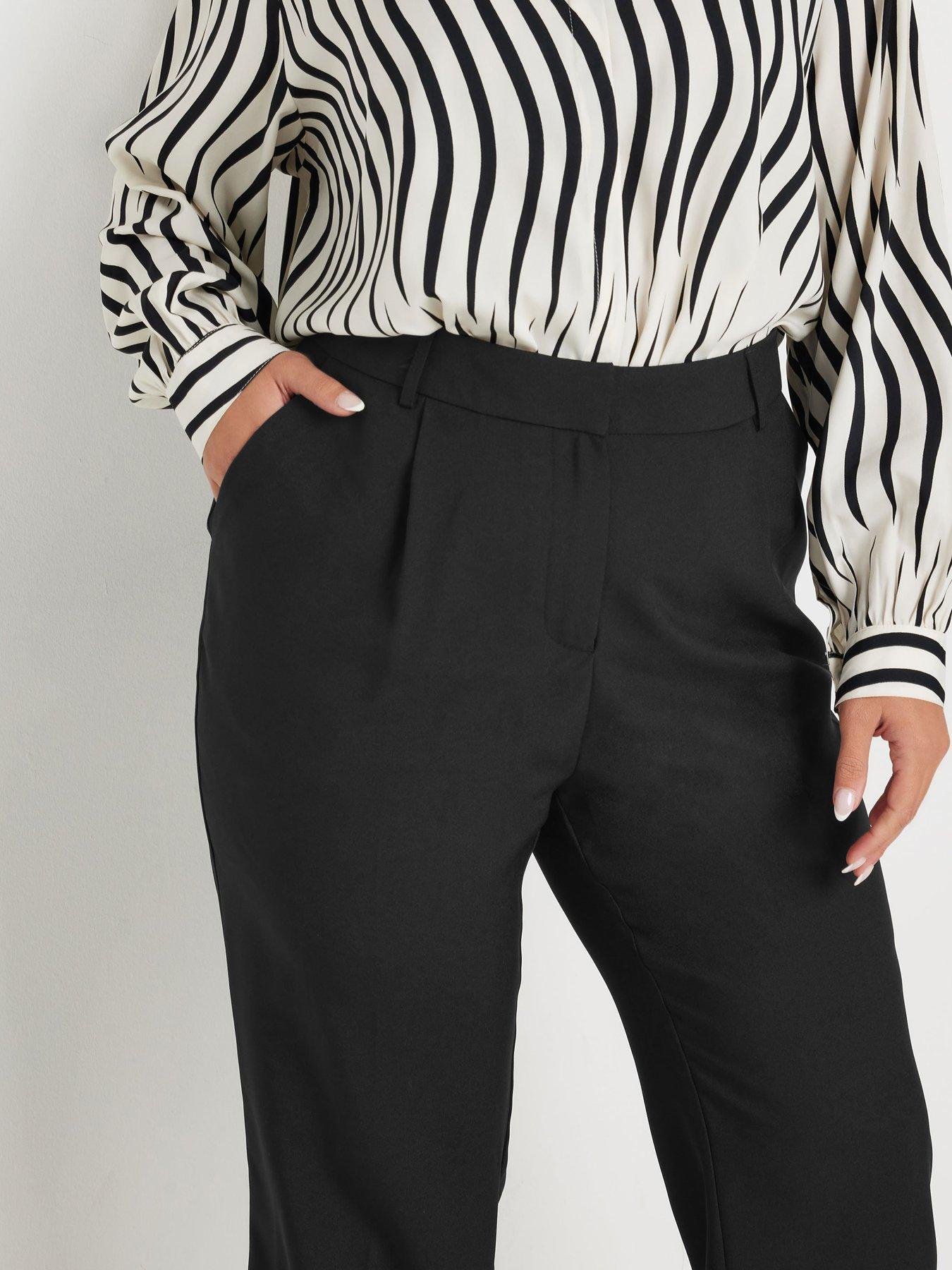 Image 4 of 4 of Yours Curve Bootcut Trousers - Black