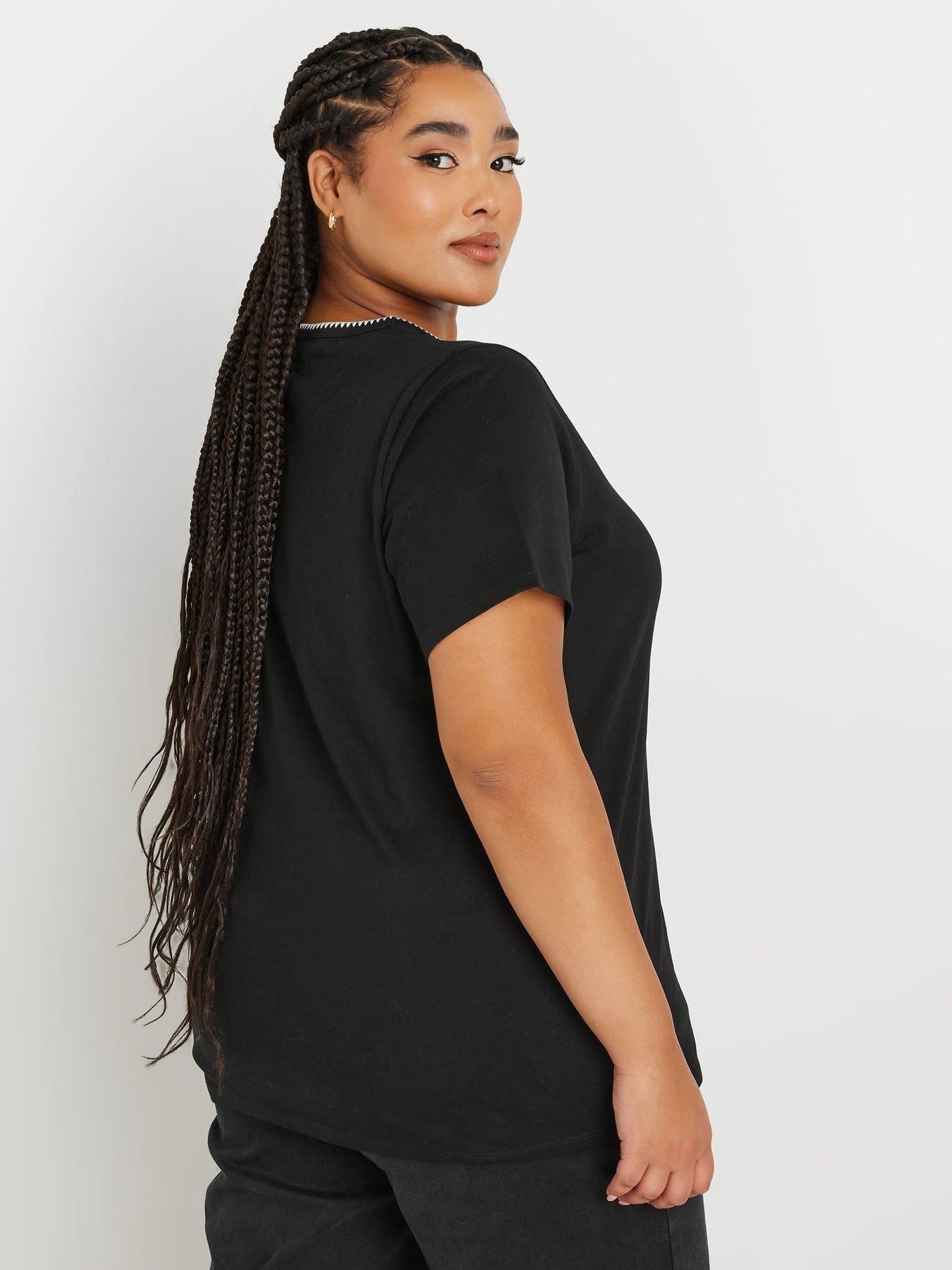  image of yours-curve-stitch-pocket-t-shirt-black