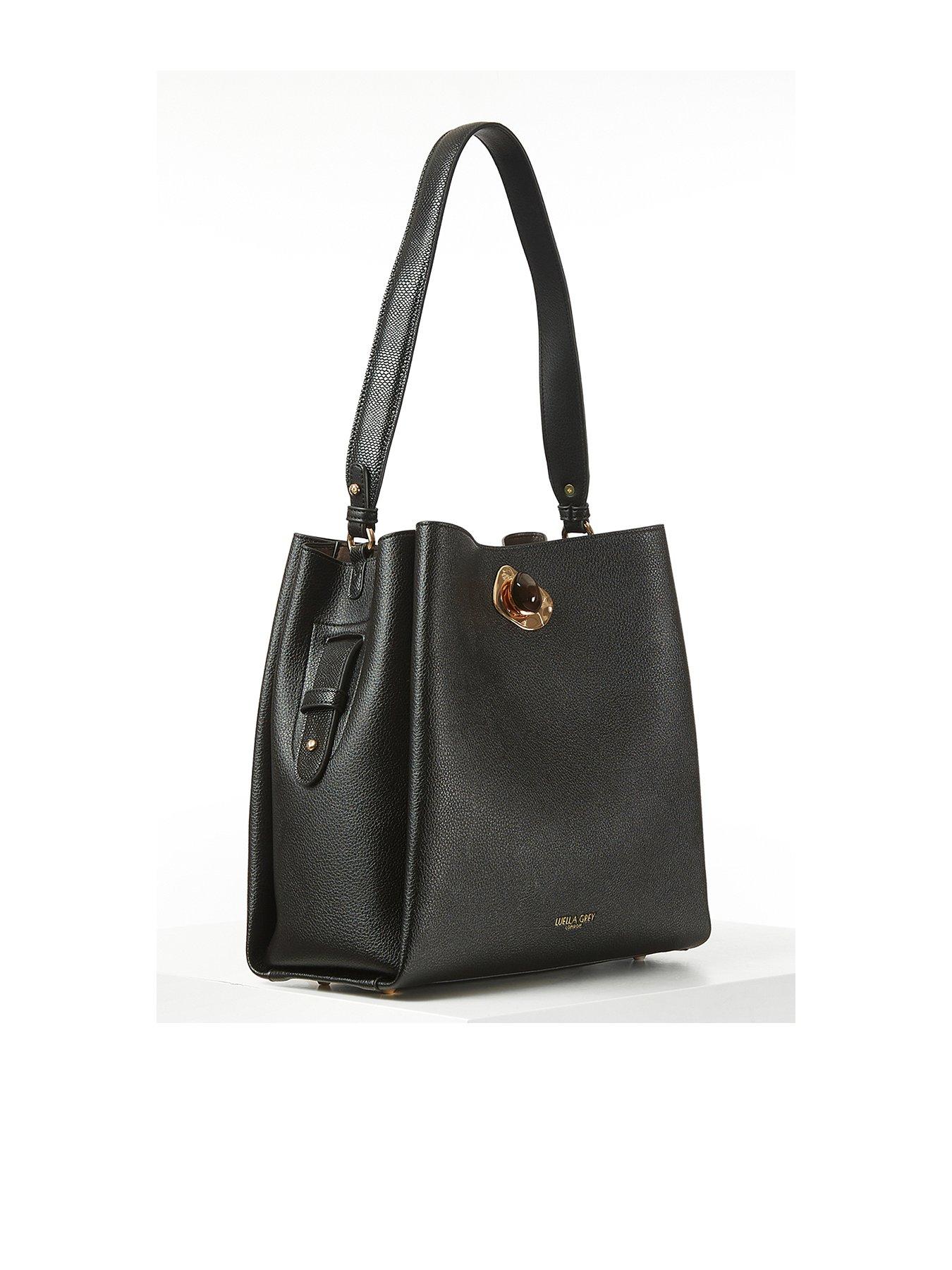  image of luella-grey-henri-black-hobo-tote-black