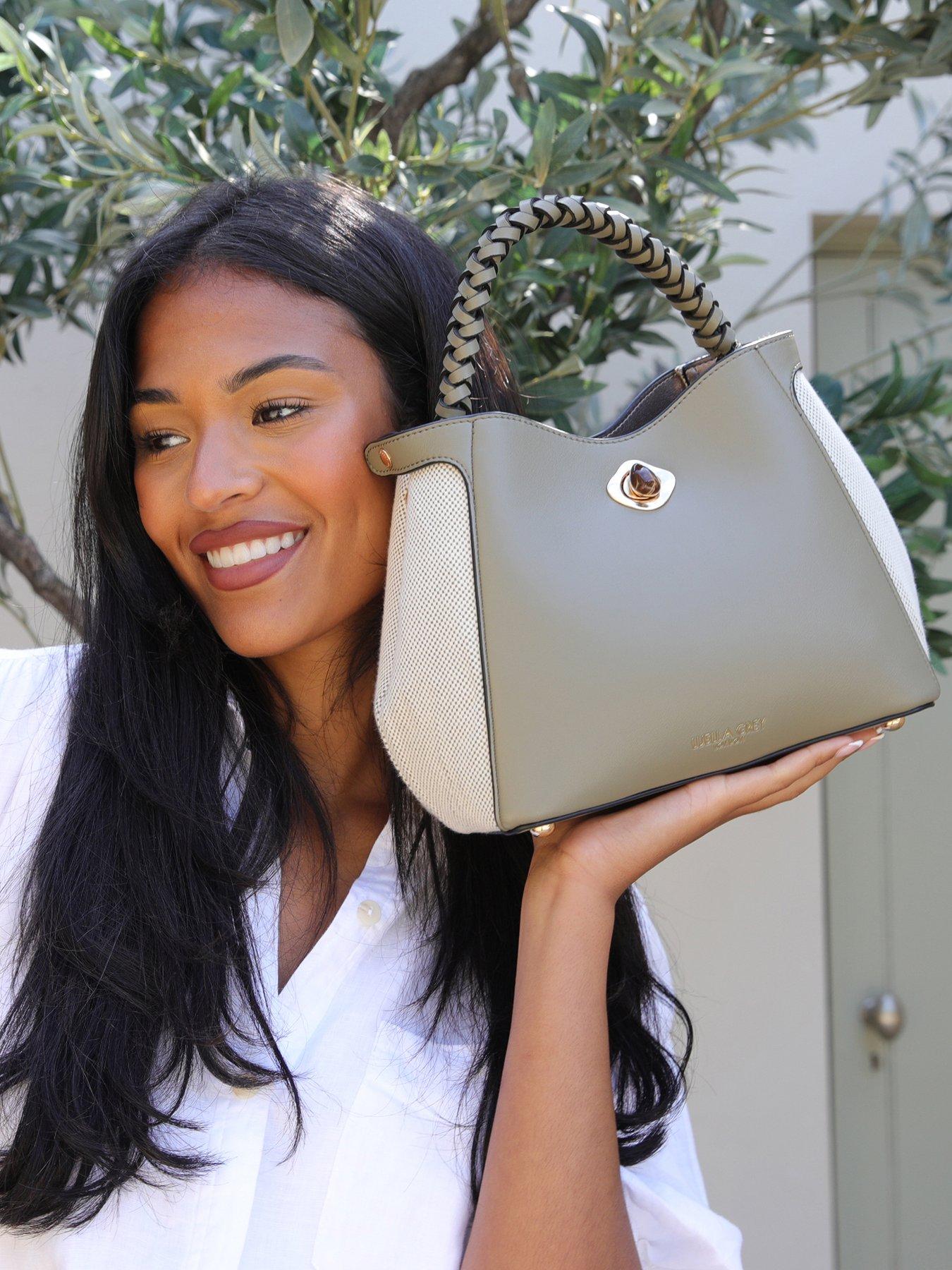 Image 2 of 5 of Luella Grey Kate Sage Woven Handle Crossbody - Sage