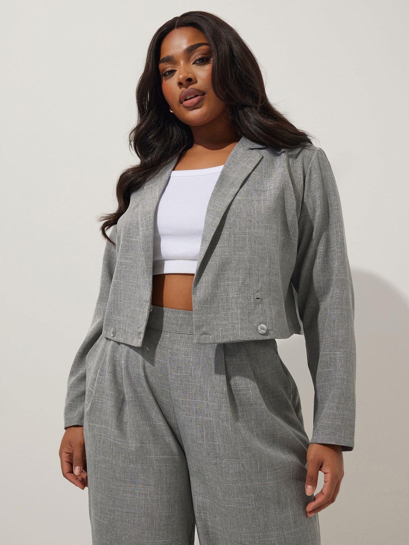 undefined Curve Grey Blazer