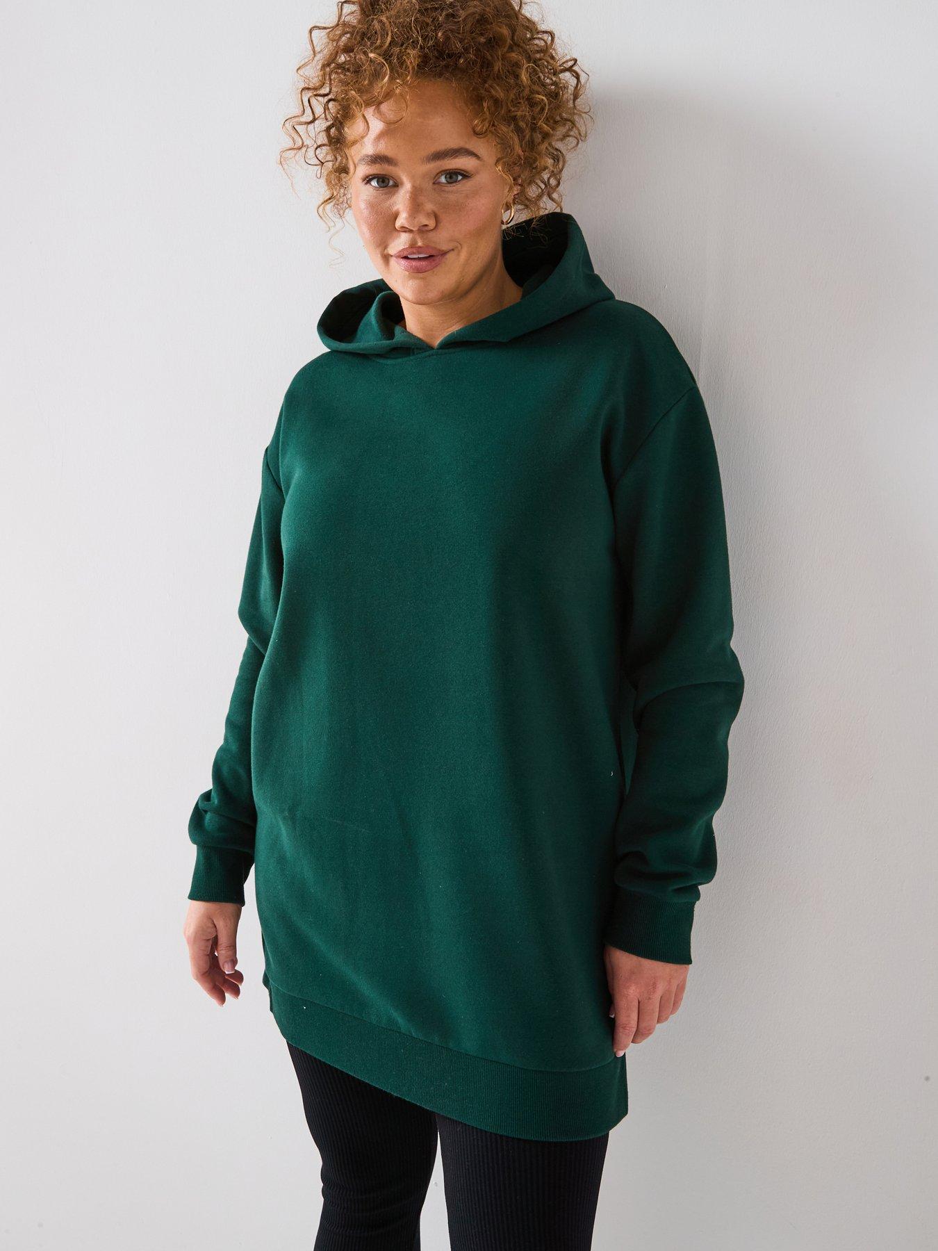 undefined Longline Hoodie - Dark Green