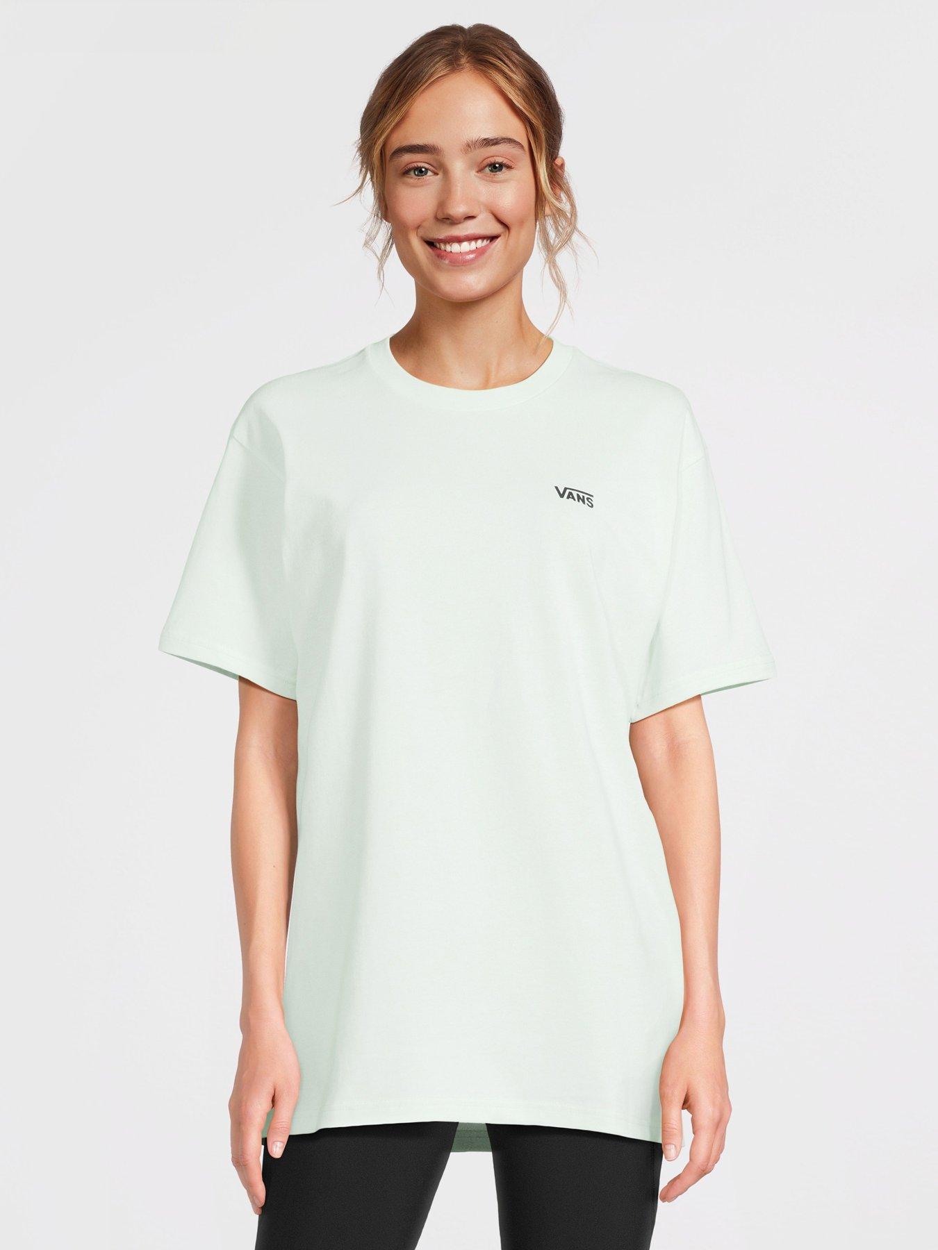 Vans Women's Left Chest Logo Embroided Tee - Blue