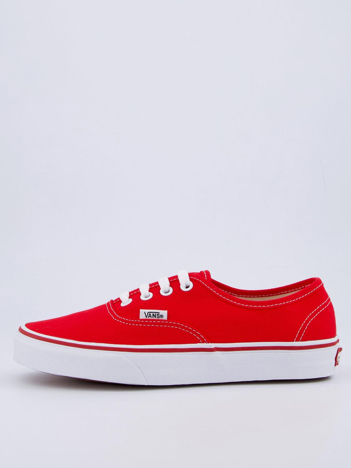  image of vans-womens-authentic-trainers-redwhite