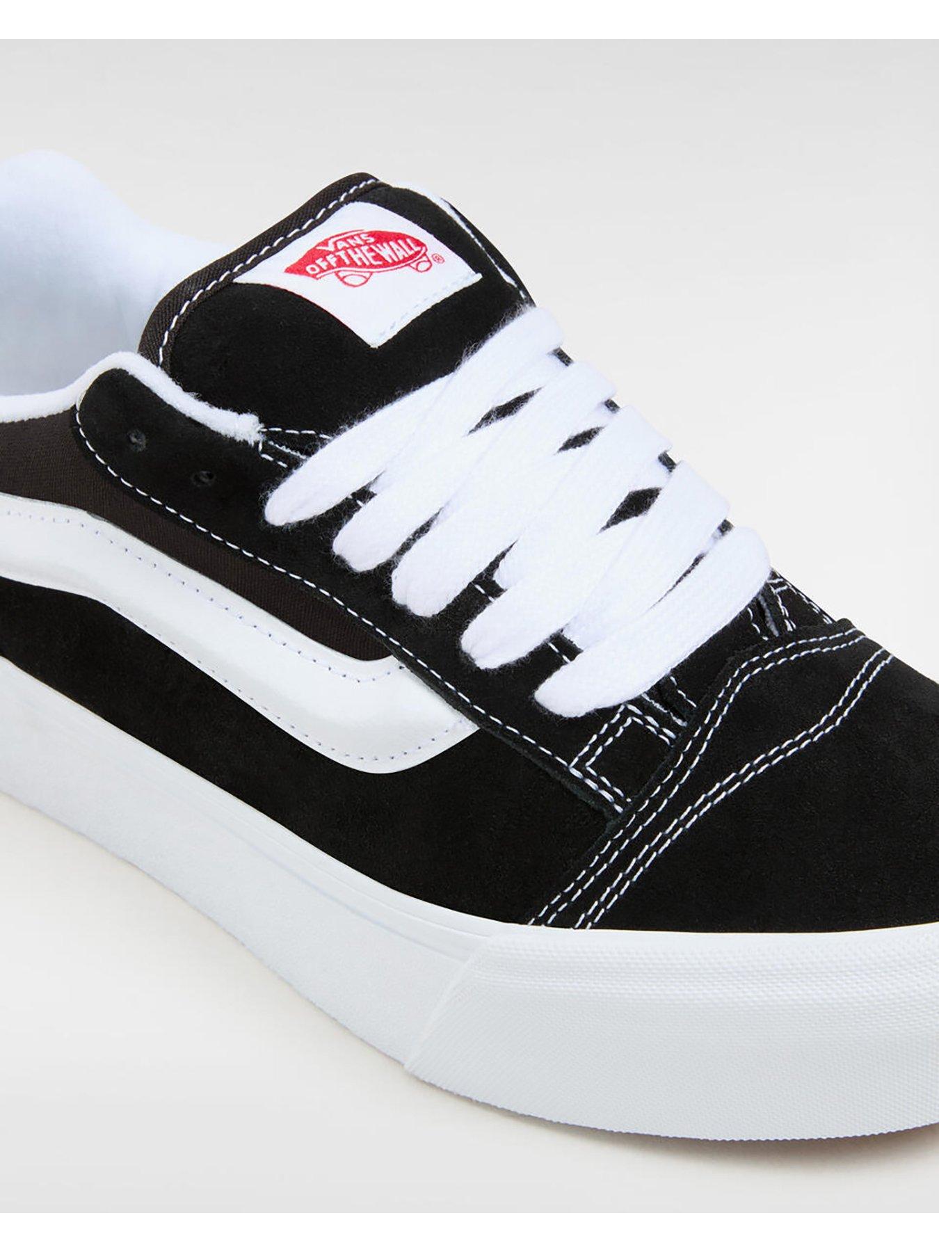  image of vans-womens-knu-skool-stack-trainers-blackwhite