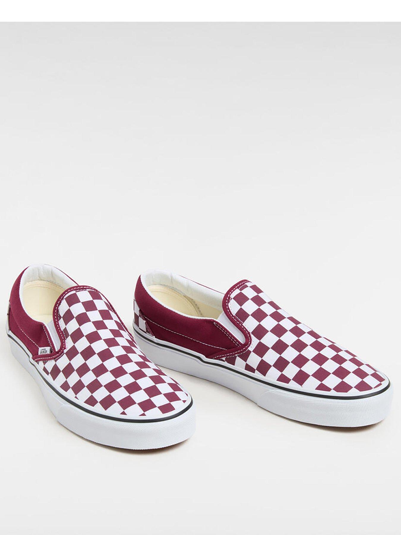  image of vans-womens-classic-slip-on-trainers-red